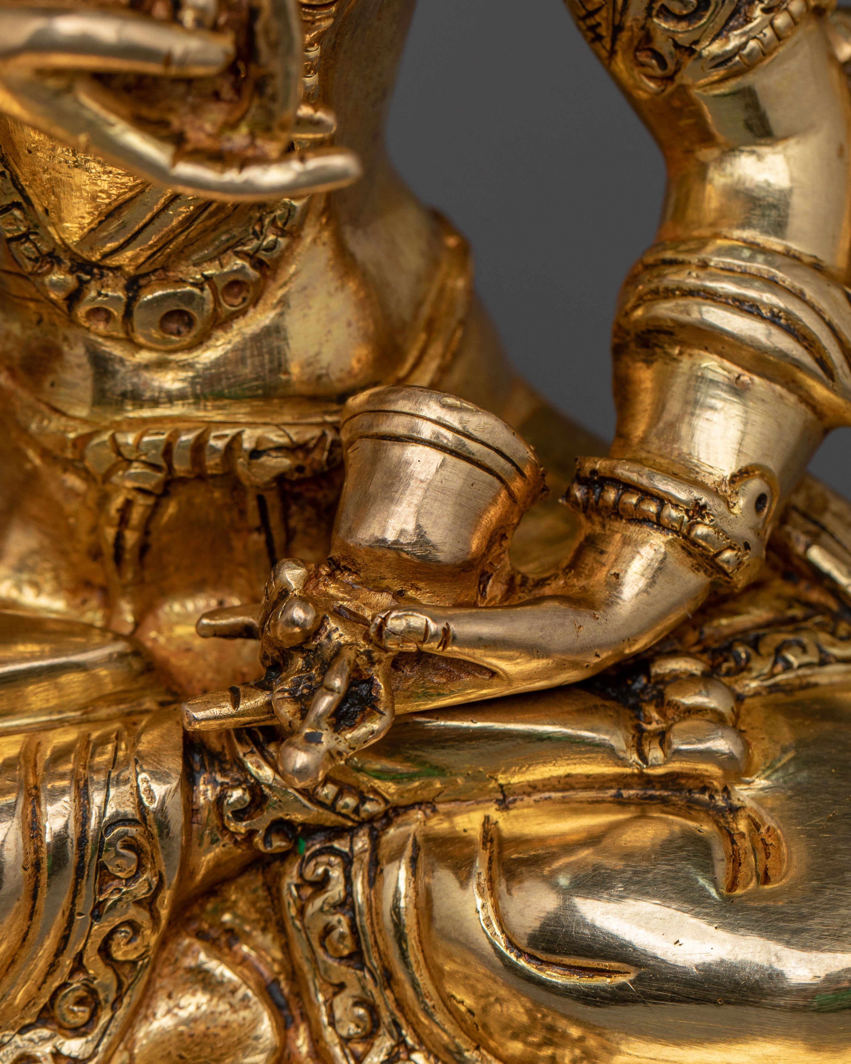 Tibetan Vajrasattva Sacred Statue | Tibetan Buddhist Altar Decor