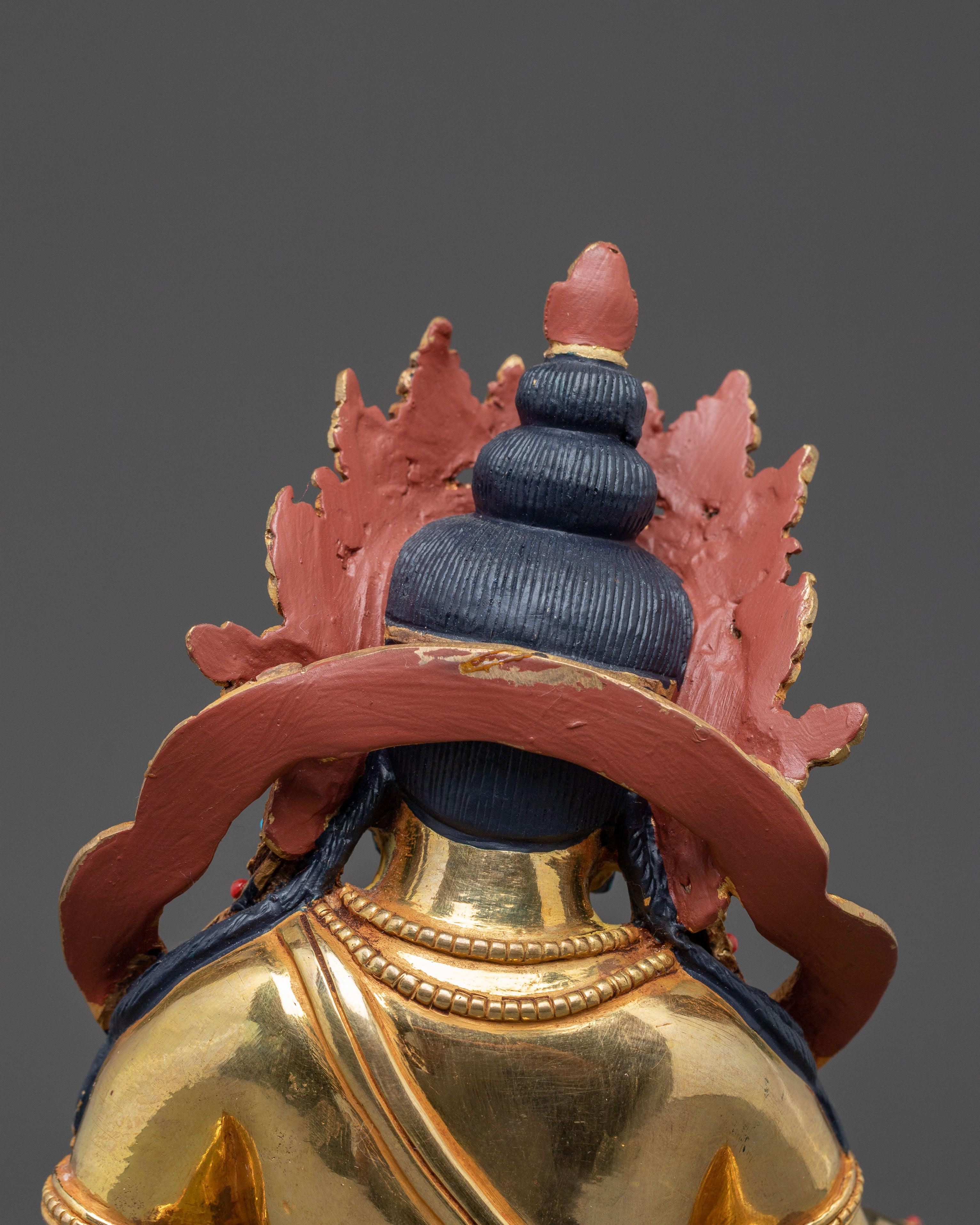 24K Gold Glided Kuber Dzambhala Statue | Traditional Tibetan Icon