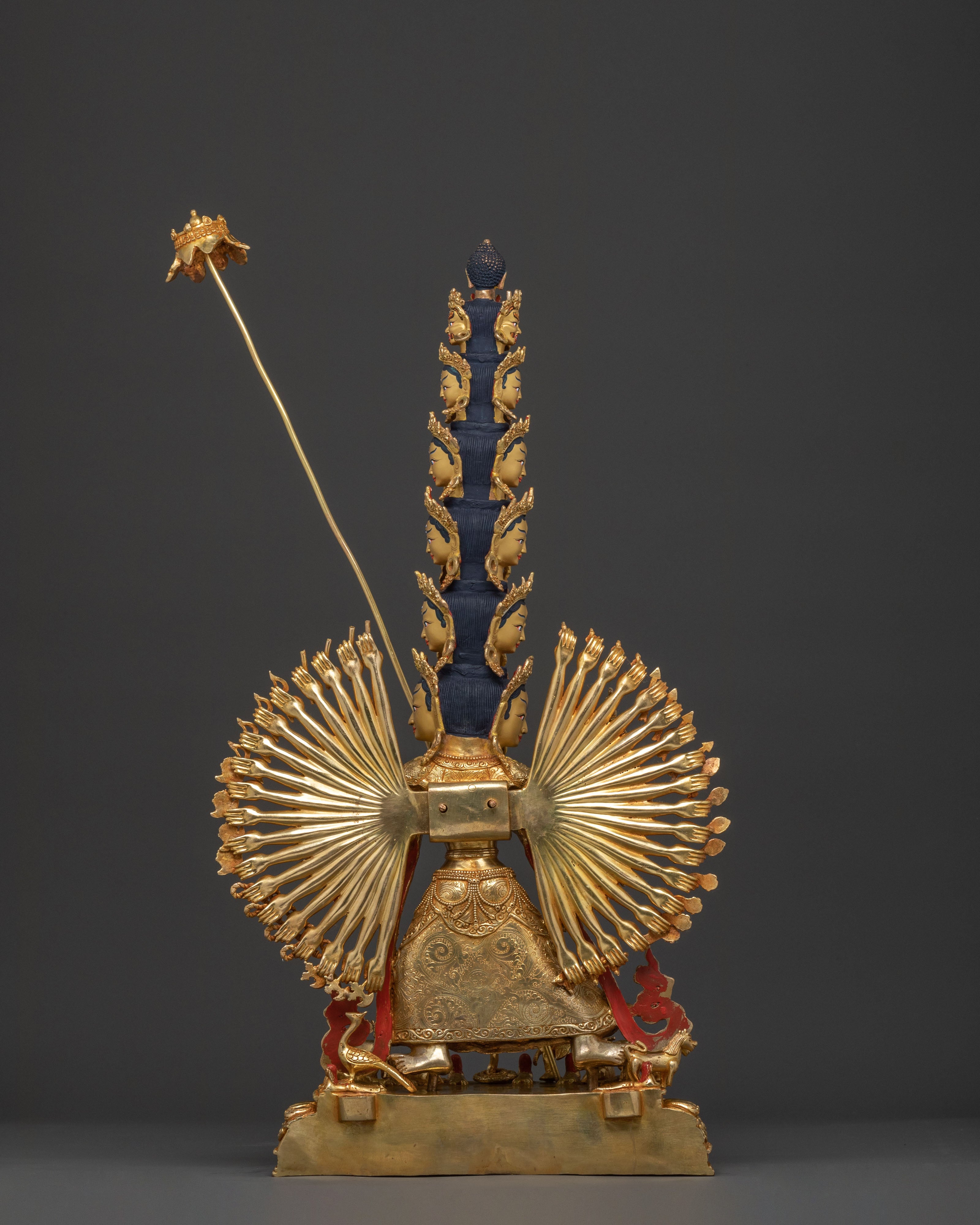 1000 Armed Dukar Golden Statue | 24K Gold Gilded