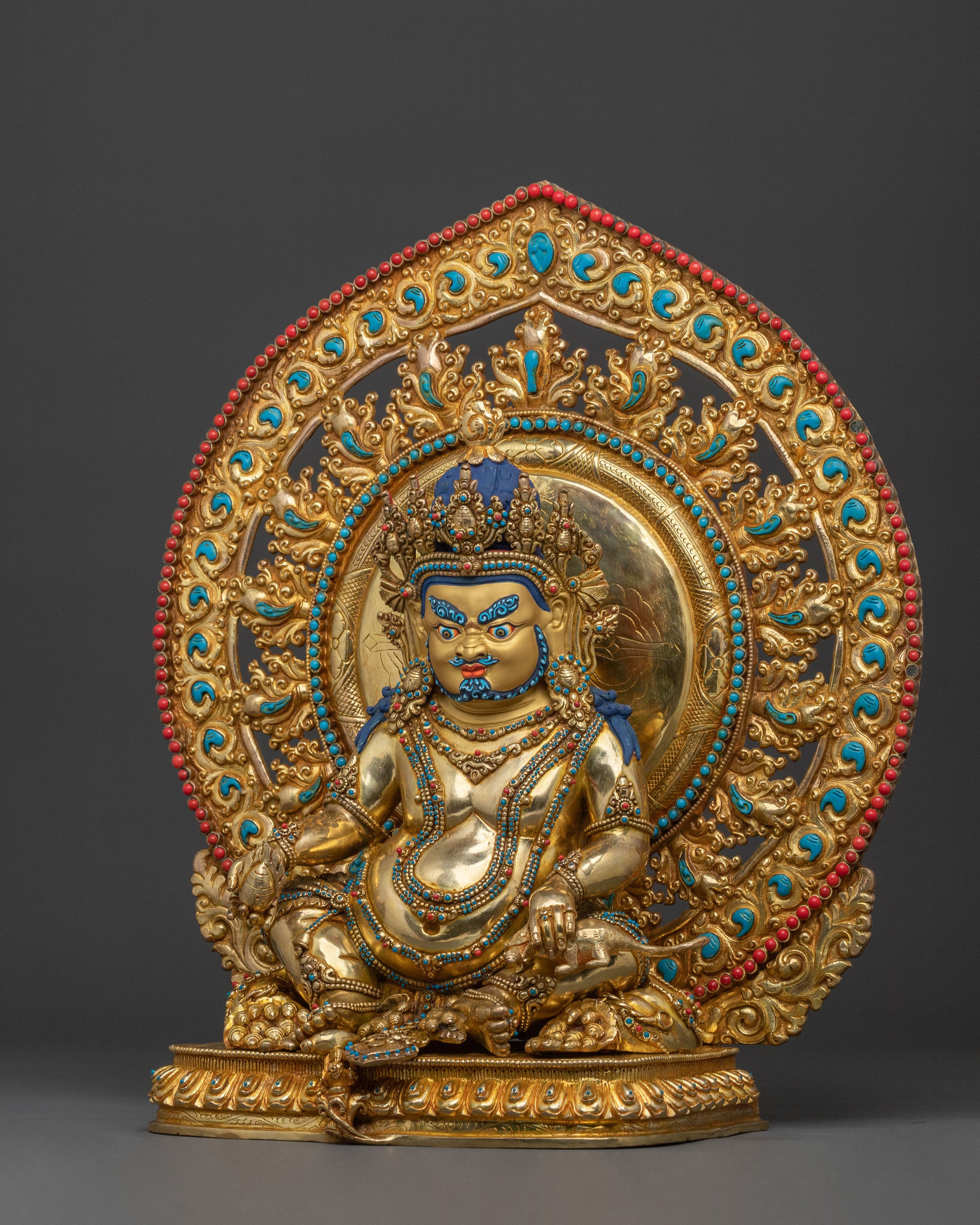 Dzambhala Spiritual Wealth Statue | Buddhist God of Prosperity Sculpture