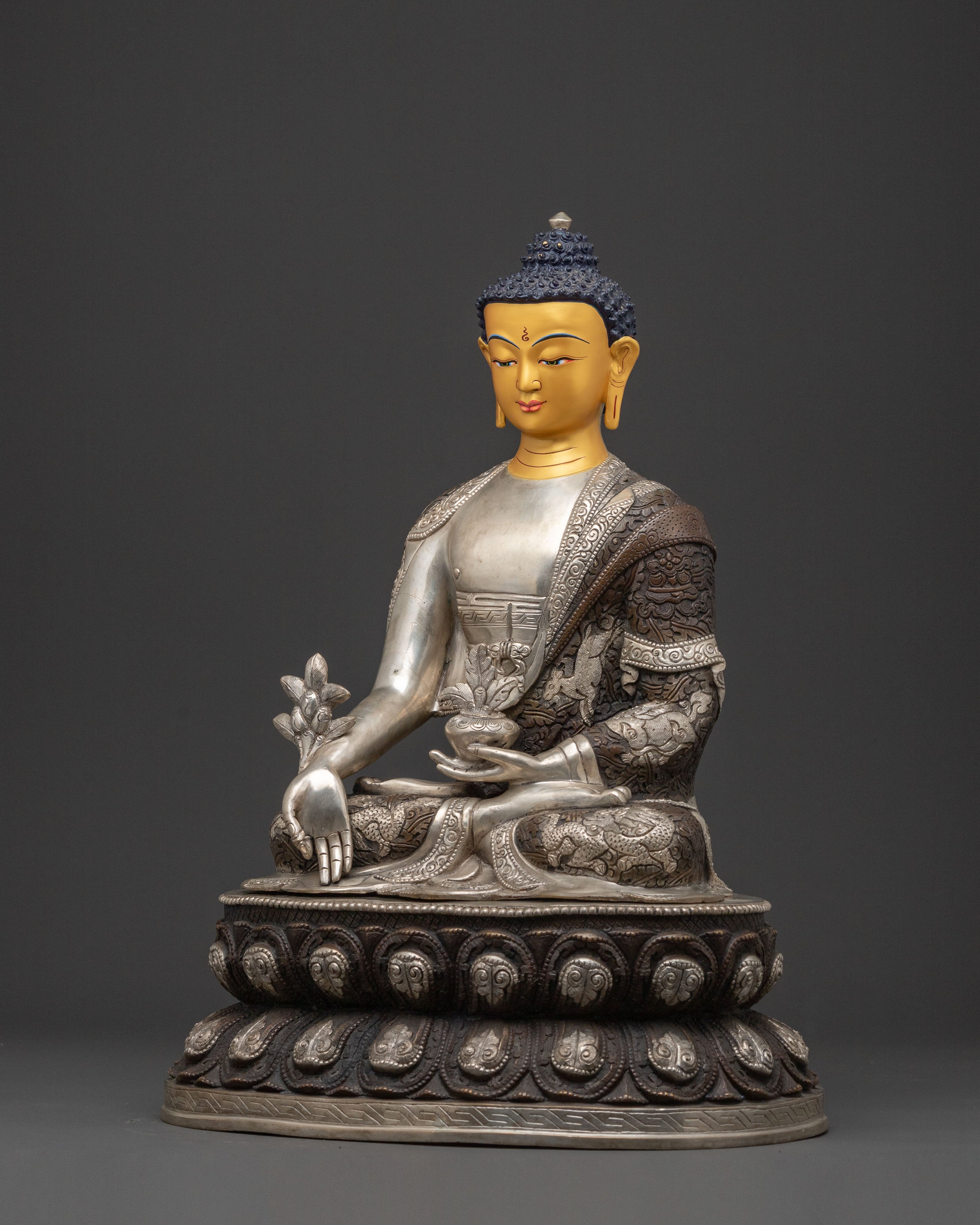 Medicine Buddha: Handcrafted Healing Sculpture