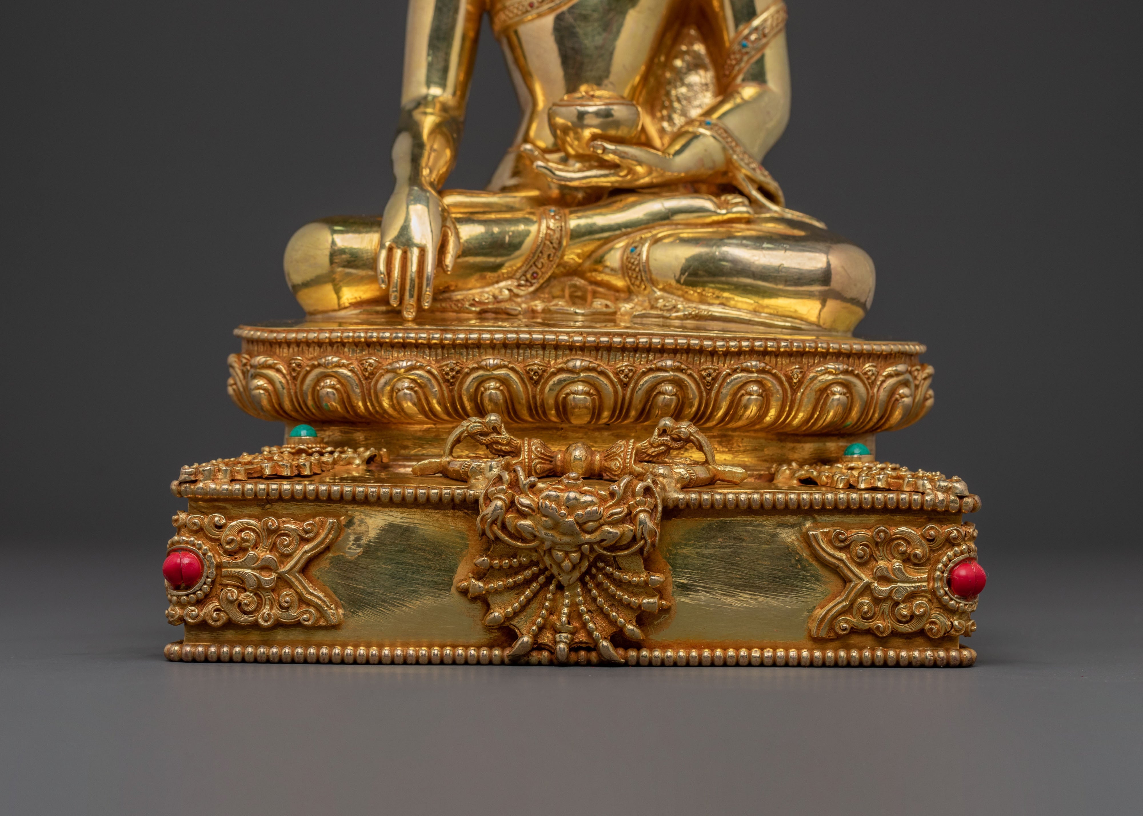 Shakyamuni Buddha Statue on Throne | Sacred Figure