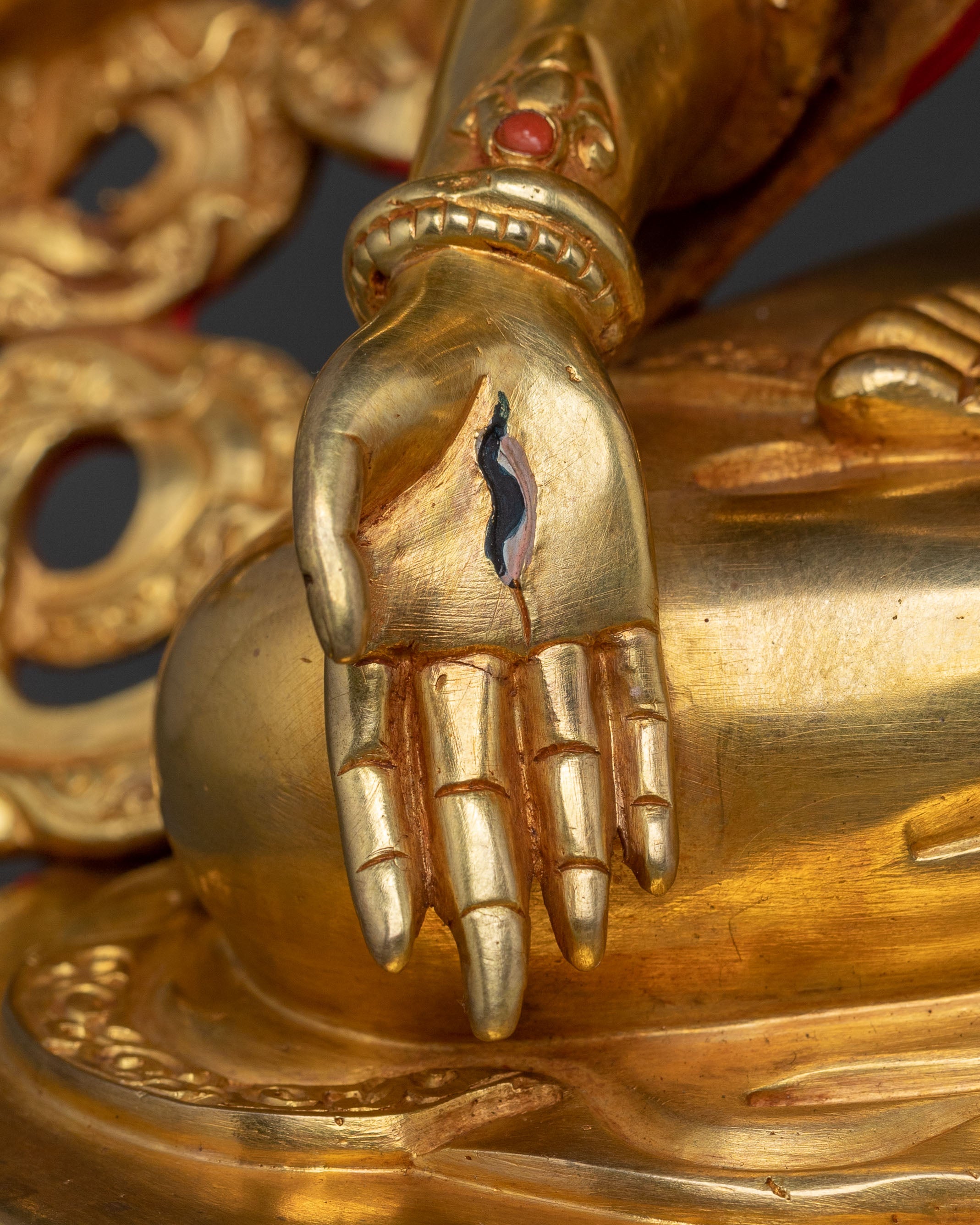 Namgyalma Statue: 24K Gold Gilded Dakini