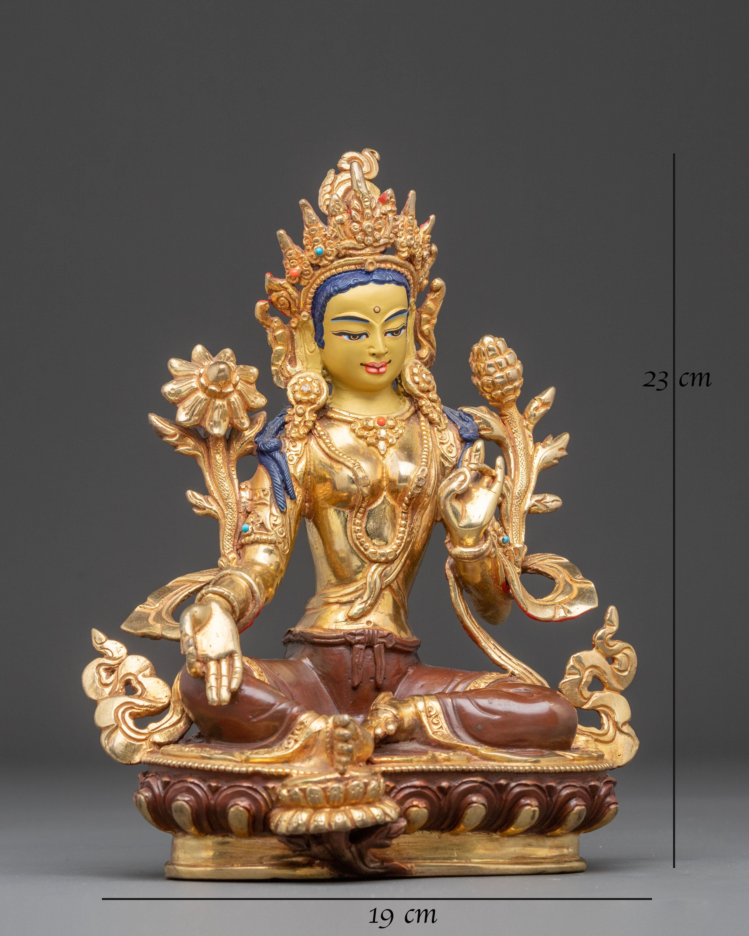 Handmade Sculpture of Mother Green Tara | Compassionate Protector