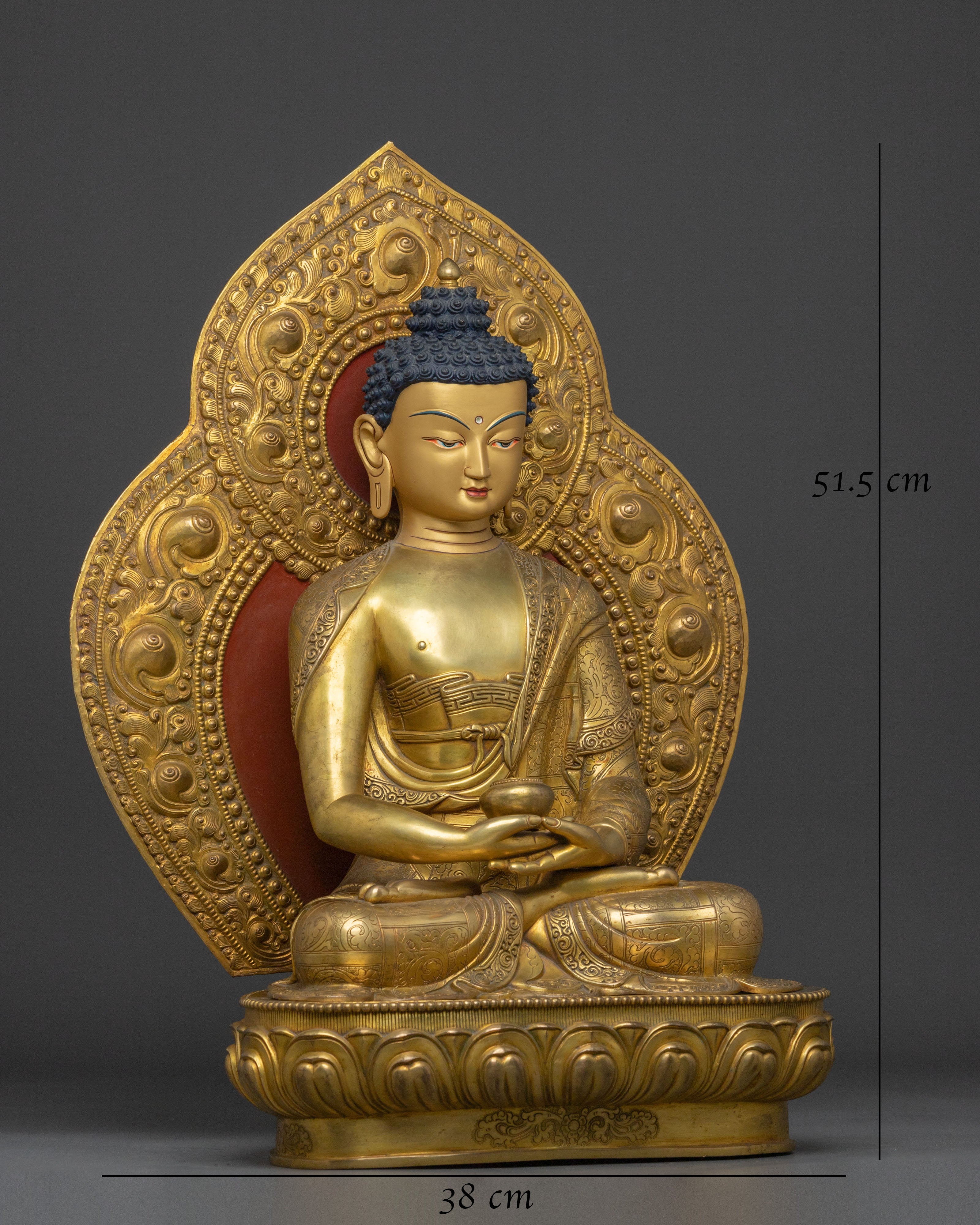 Amitabha Buddha Enlightened Figurine: Buddha of Infinite Light