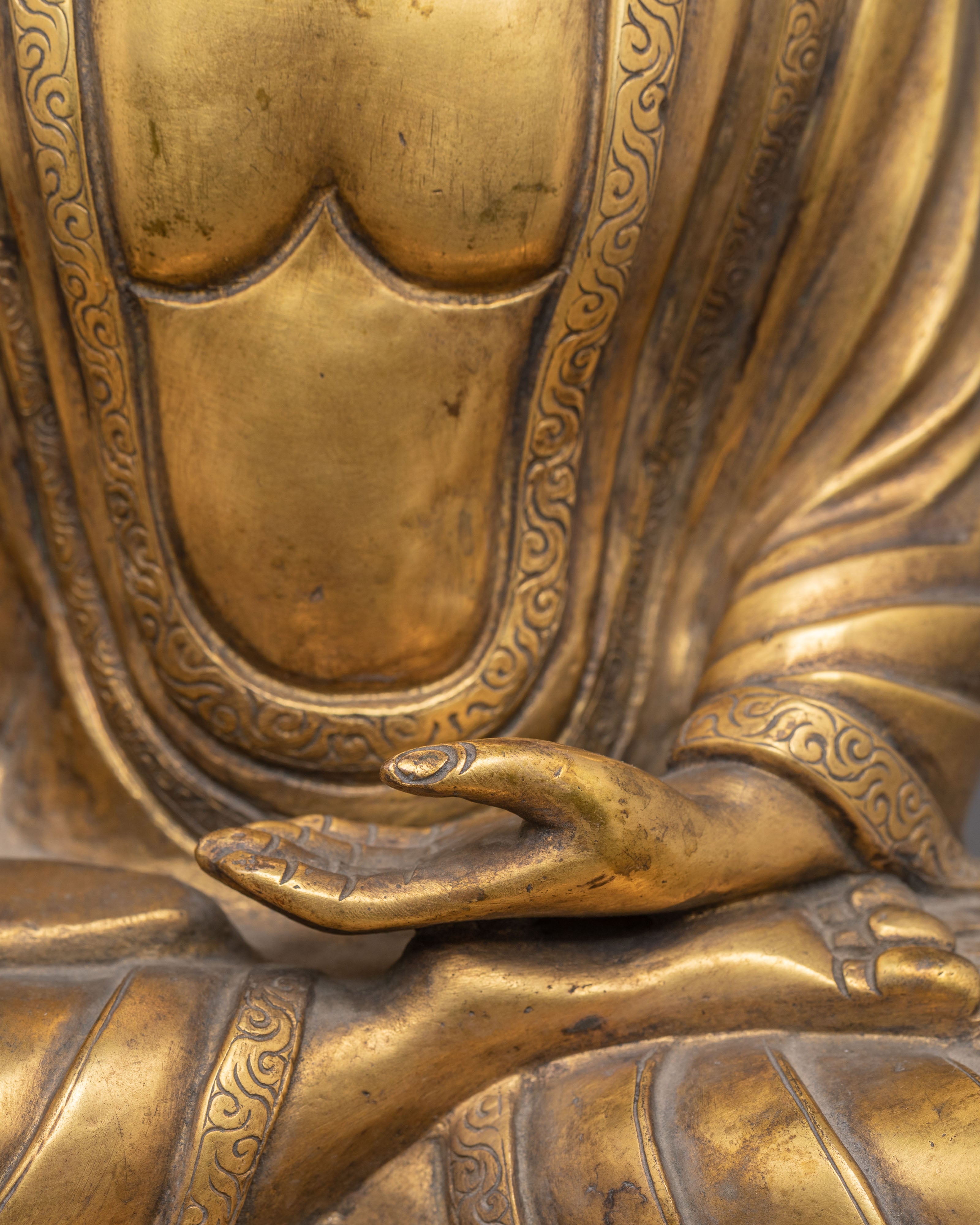 Copper Ratnasambhava Buddha Sculpture | Wisdom of Equality