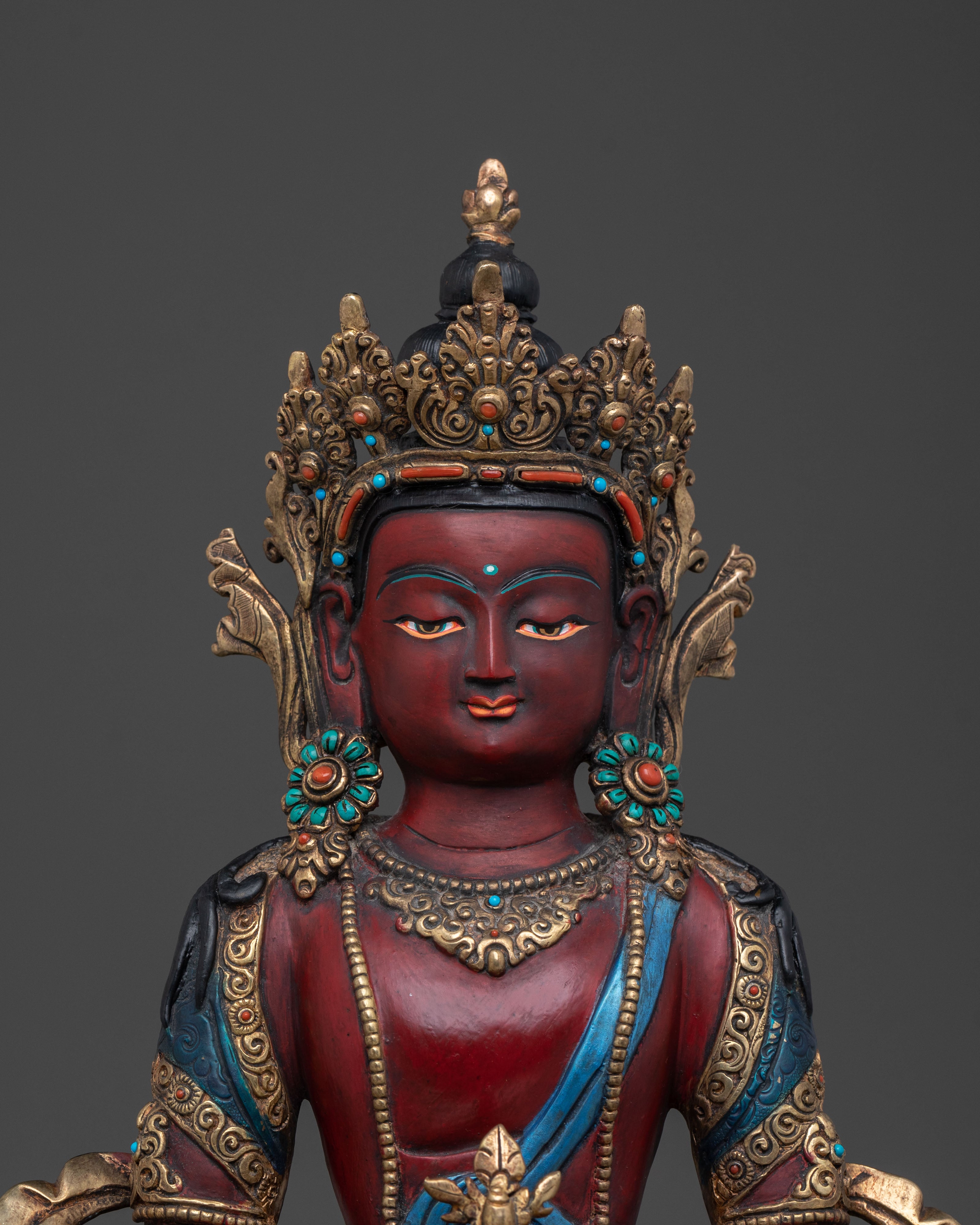 Tibetan Amitayus Buddha Statue of Compassion