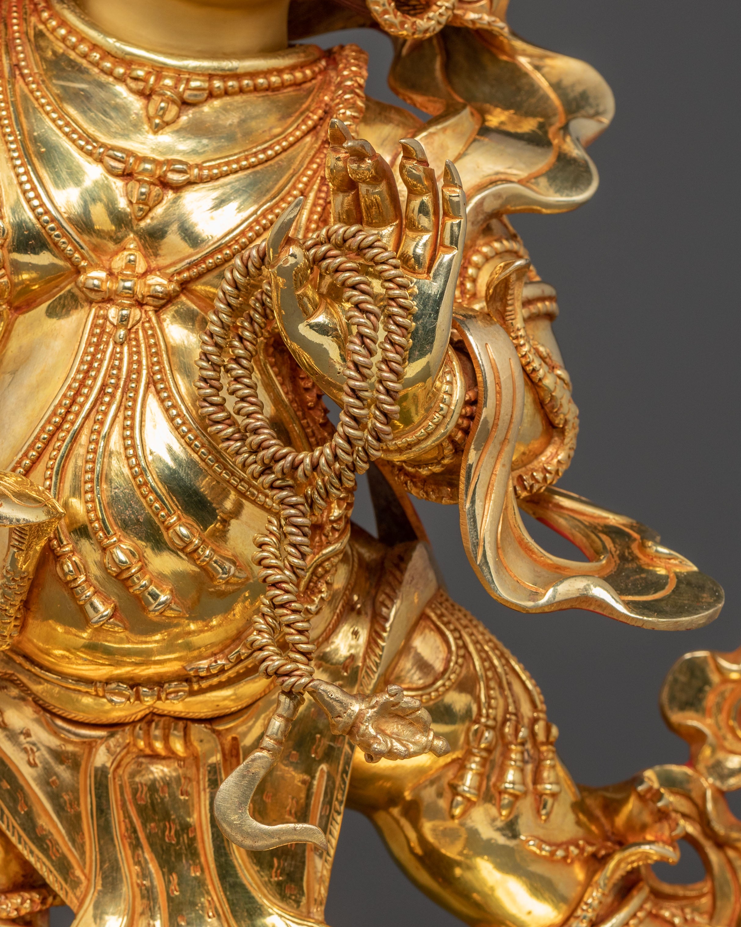 Vajrapani Tibetan Guardian Statue – Gilded Copper Art