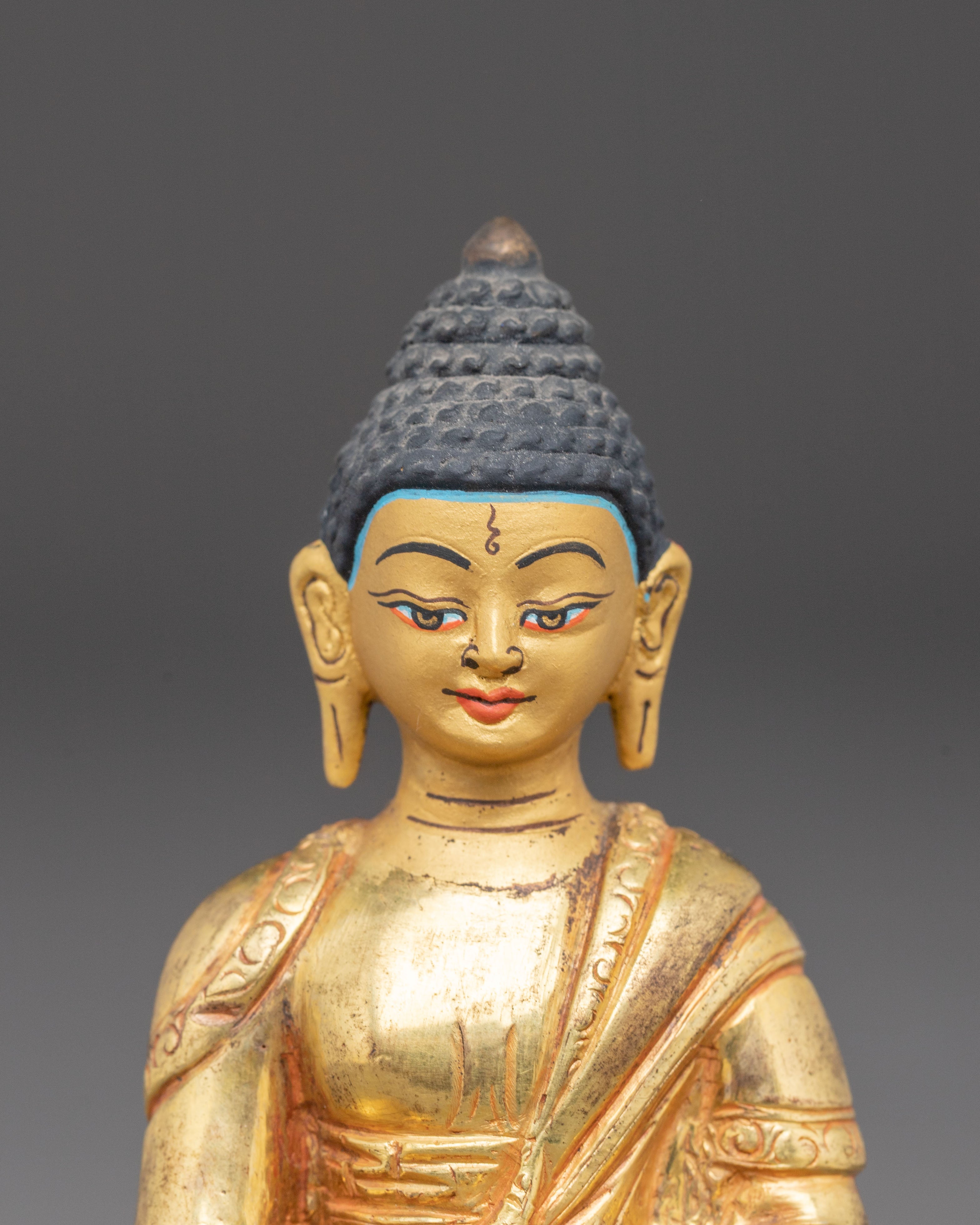 Handcrafted Golden Shakyamuni Buddha Statue | Meditation Decor