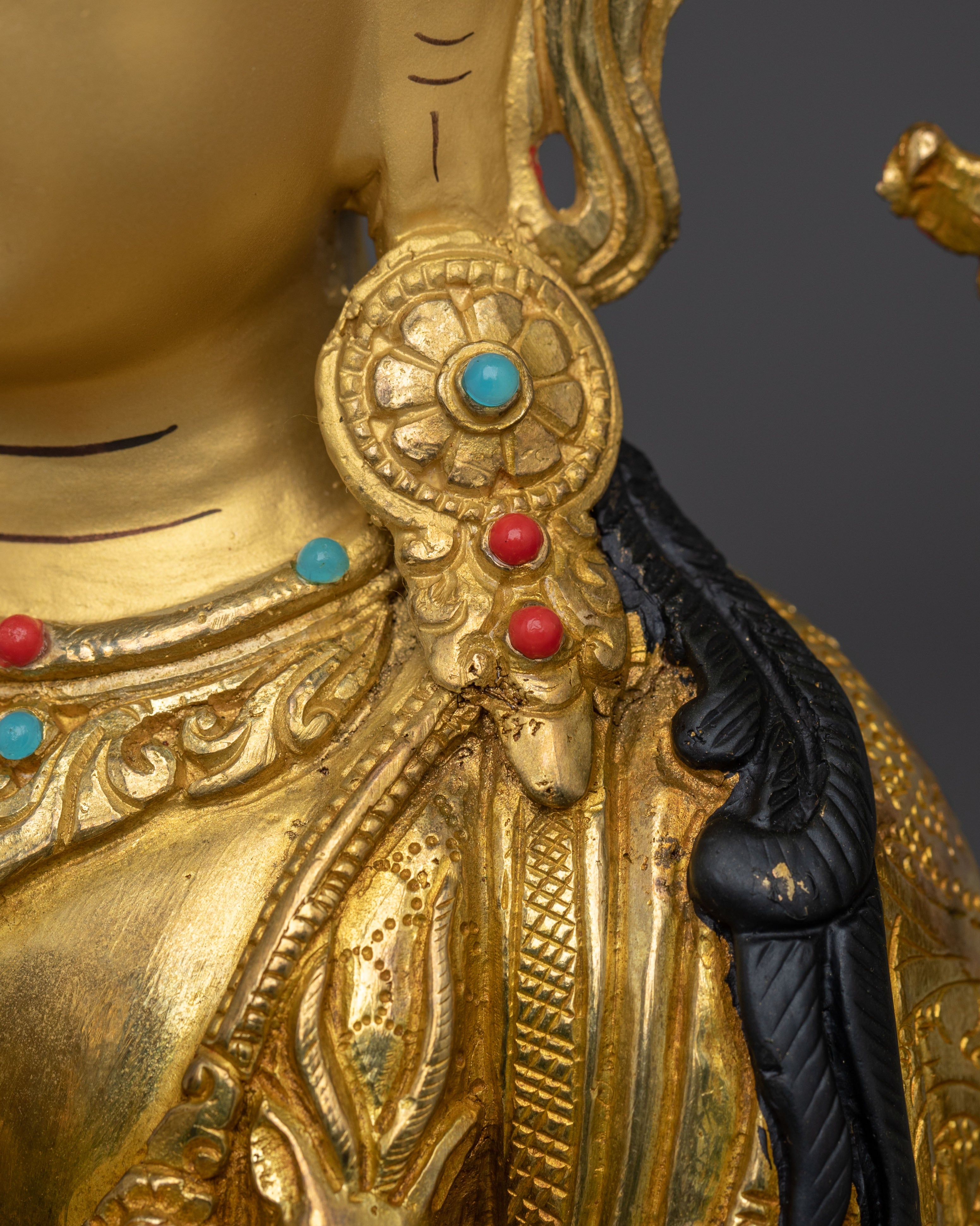 Tibetan Deity: Chenrezig Sculpture | Altar Decor
