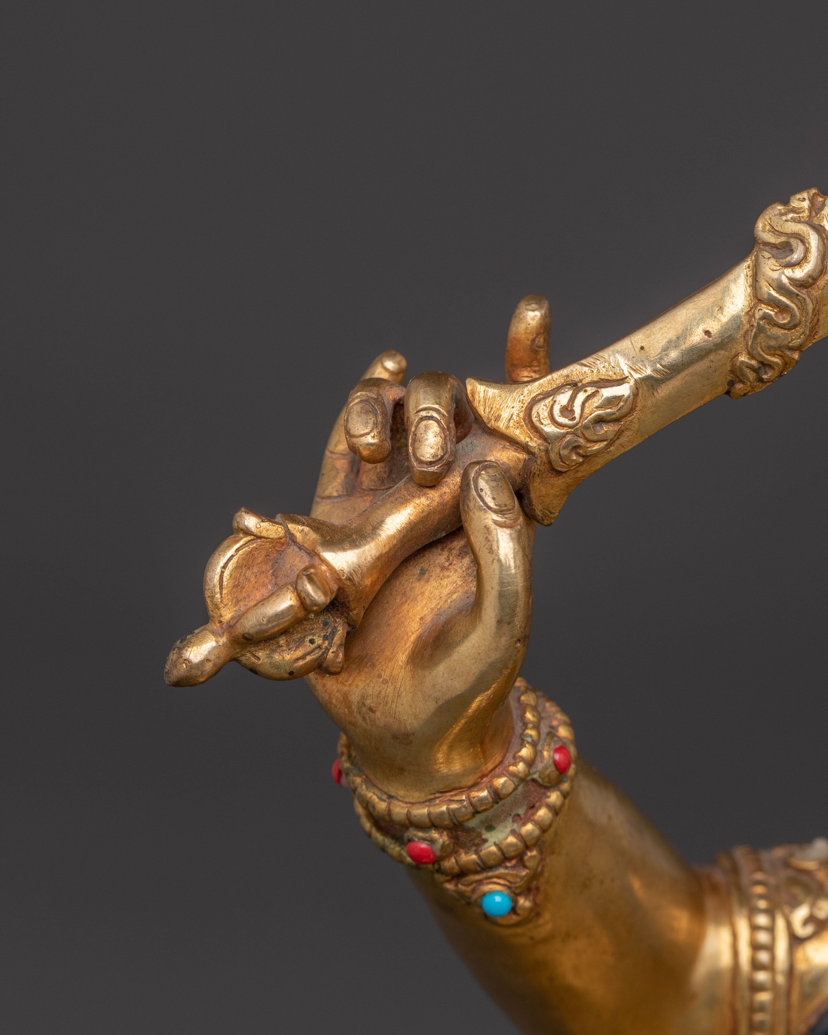 Manjushri Statue Holding Wisdom Swords | Radiant Enlightenment