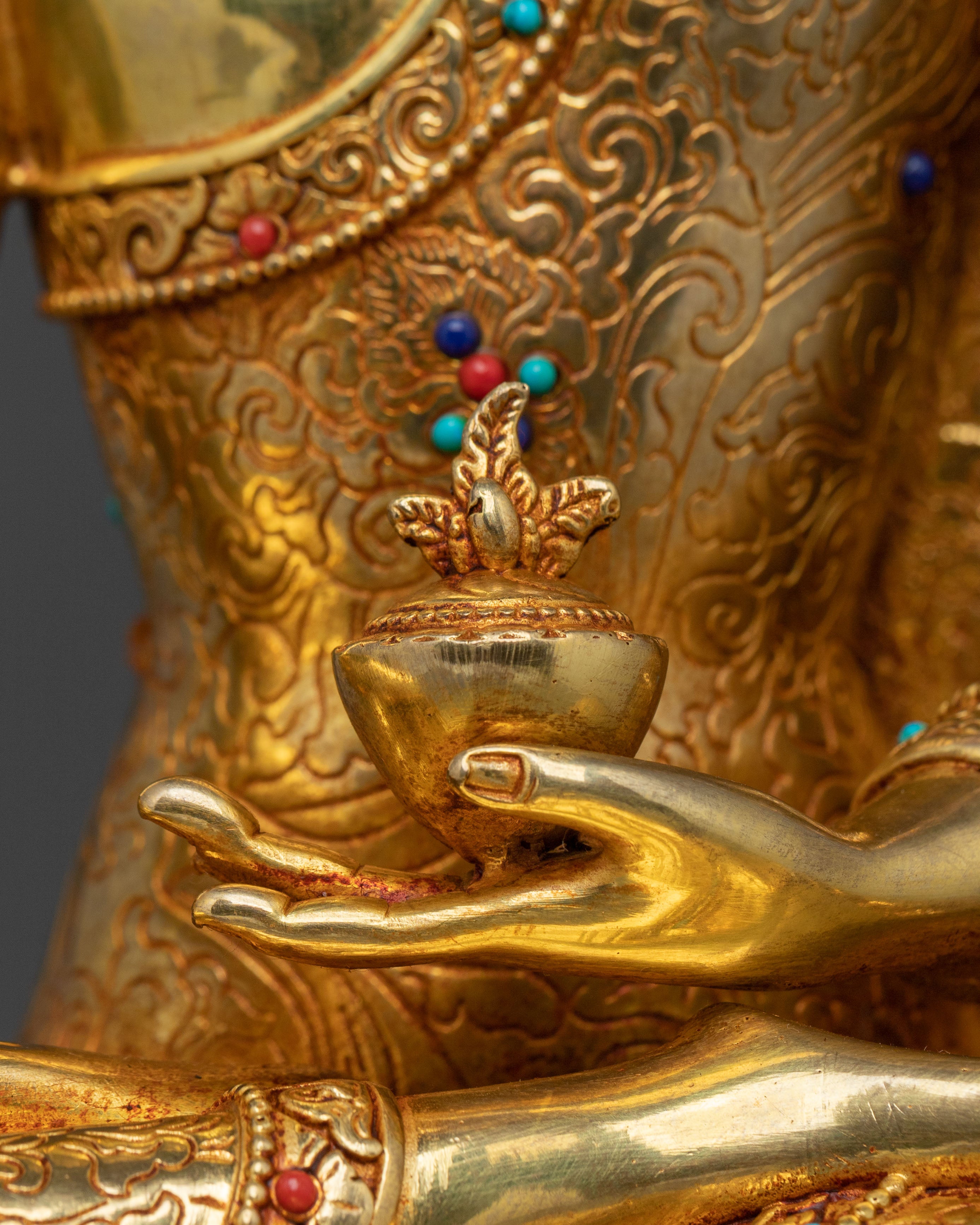 Lord of Lapis Lazuli Medicine Buddha | 24K Gold Gilded