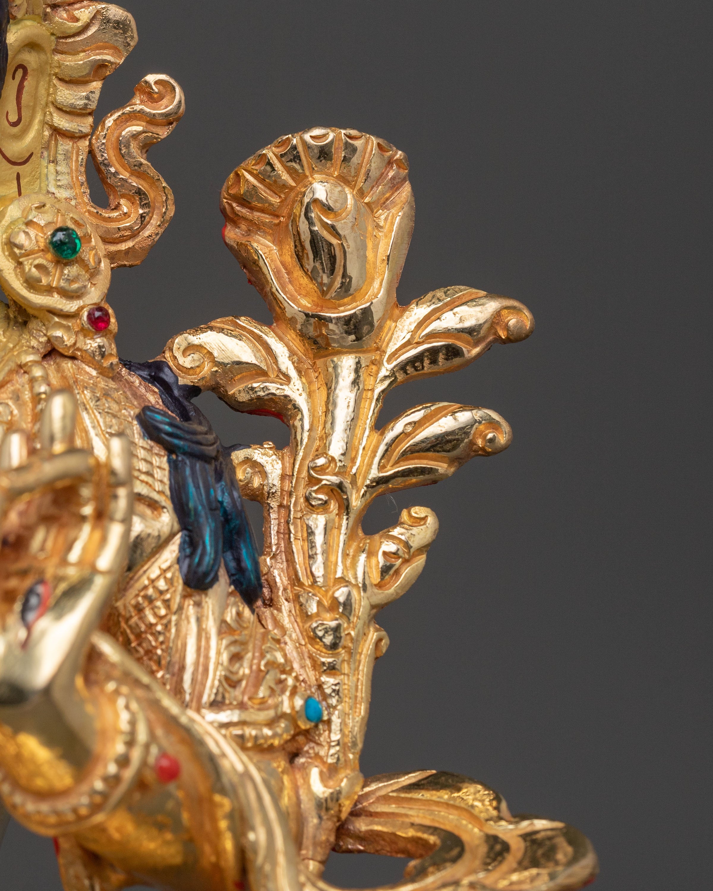 White Tara Figurine | 24K Gold Gilded Healing Goddess