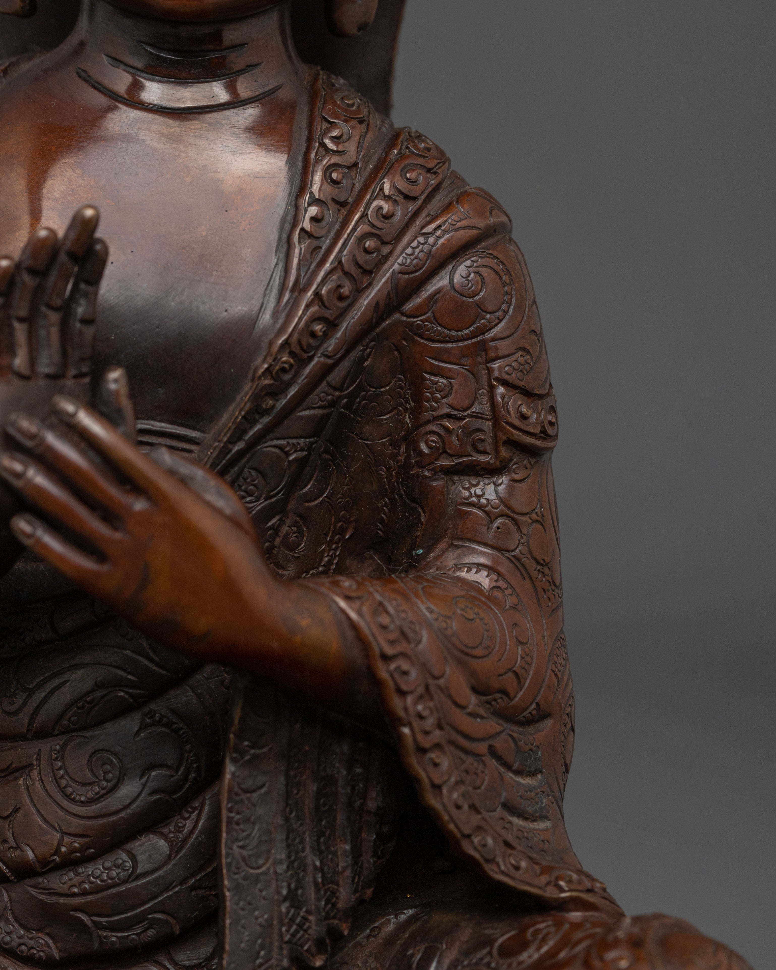 Nagarjuna Sculpture | Oxidized Copper Finish