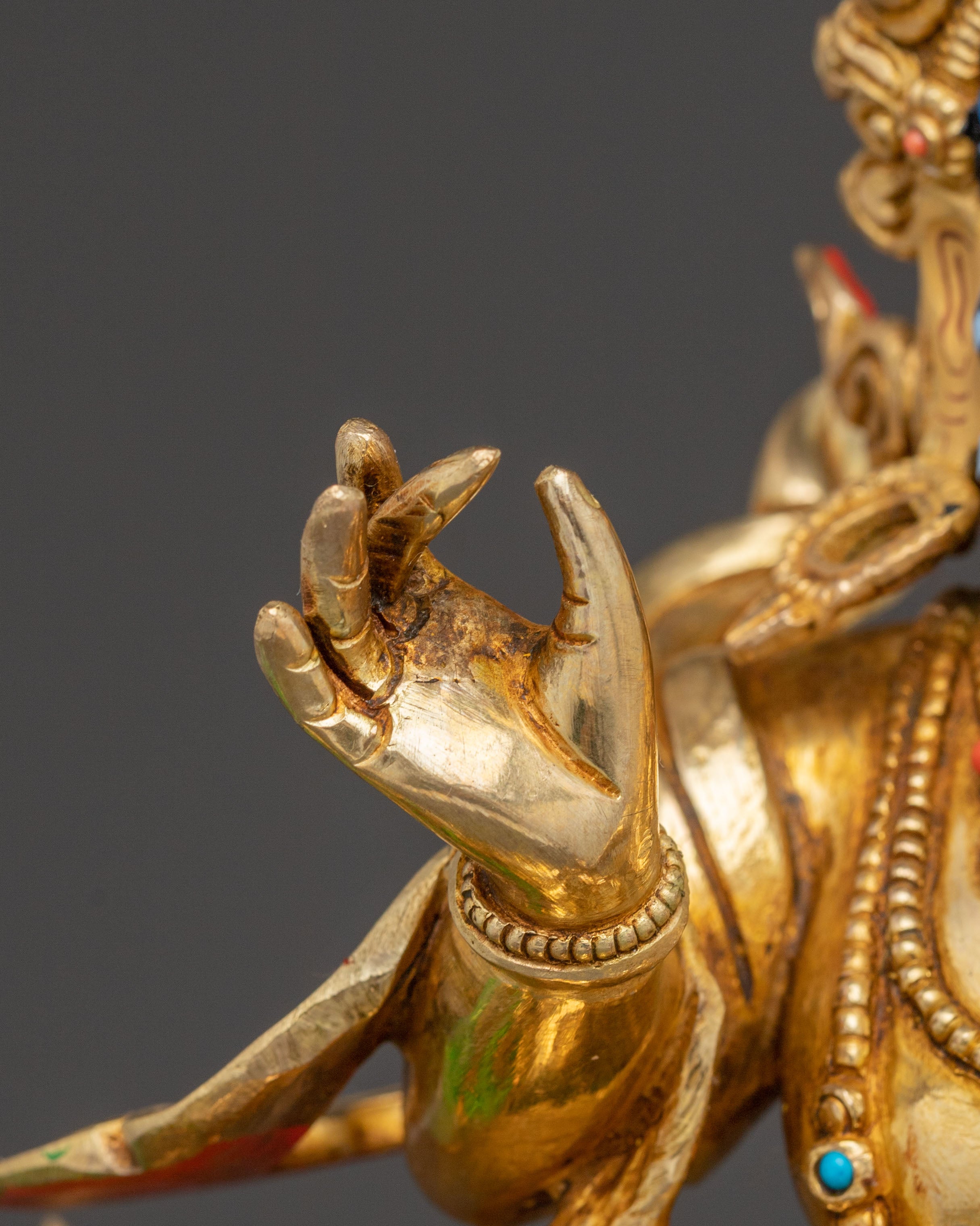 Traditional Namtoshe Guardian Statue - 24K Gold