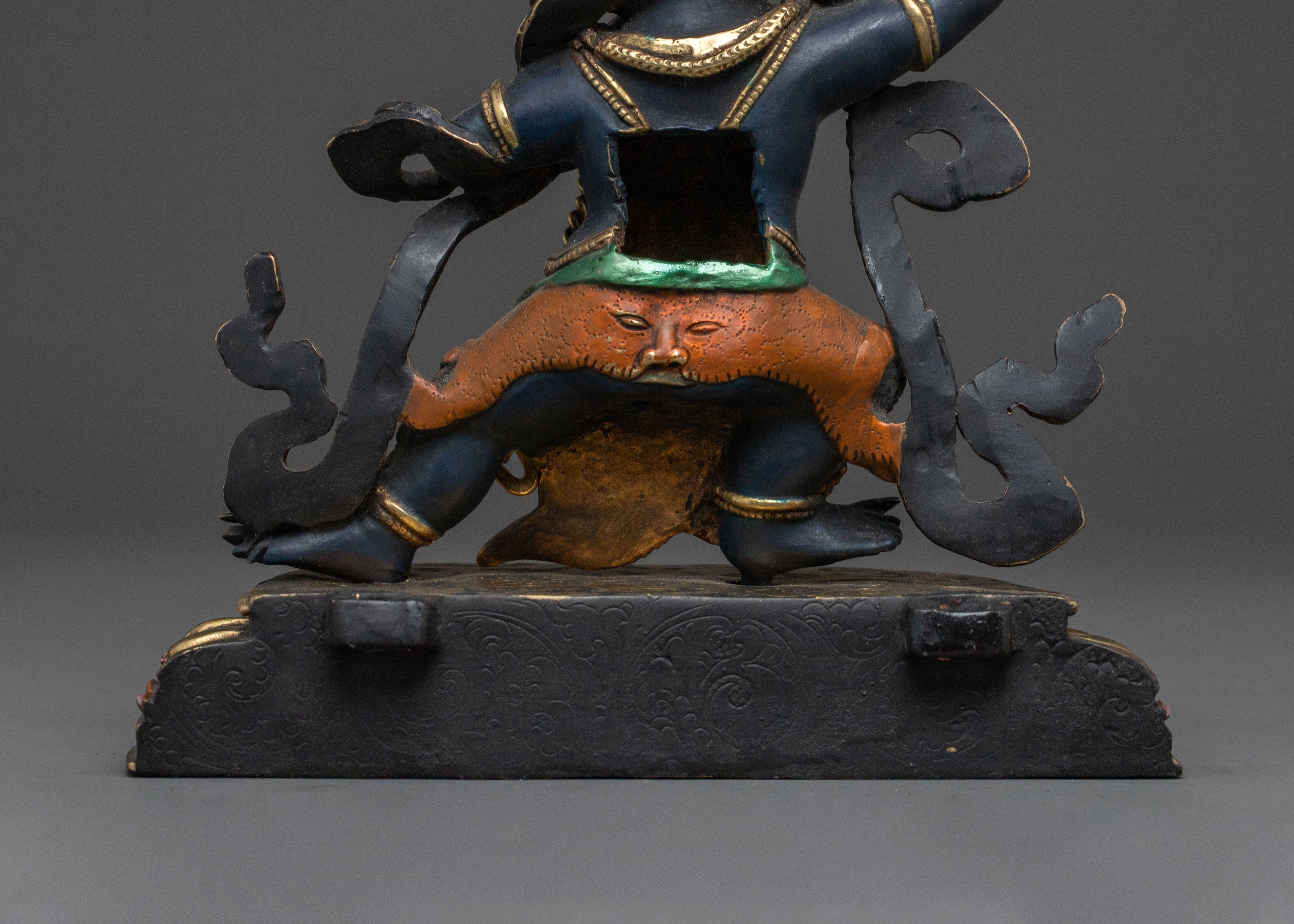 Vajrapani Golden Electroplated Statue: Dynamic Protector