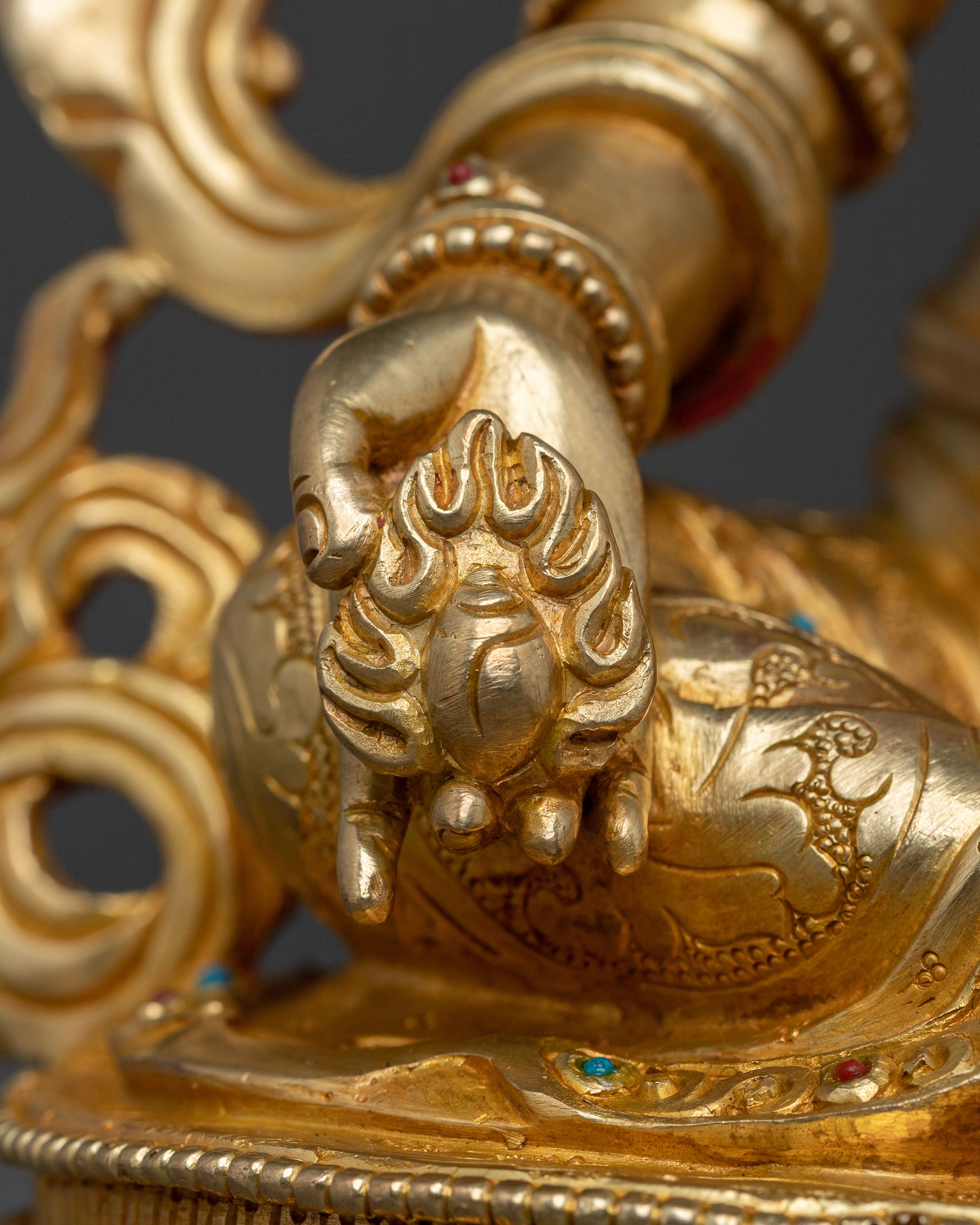 Dzambhala Wealth Deity Handcrafted Statue