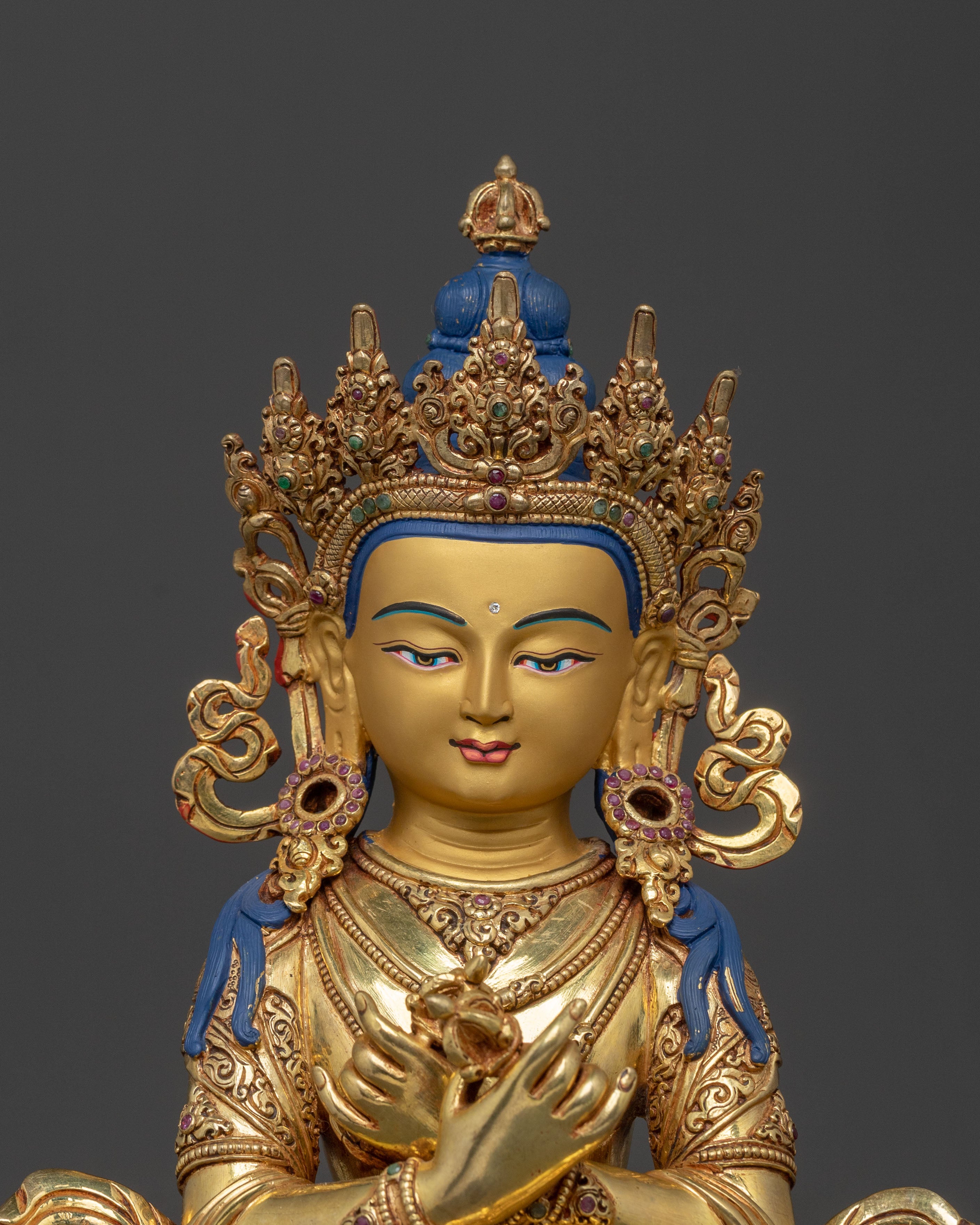 Vajradhara Divine Statue | 24K Gold Gilded Figure