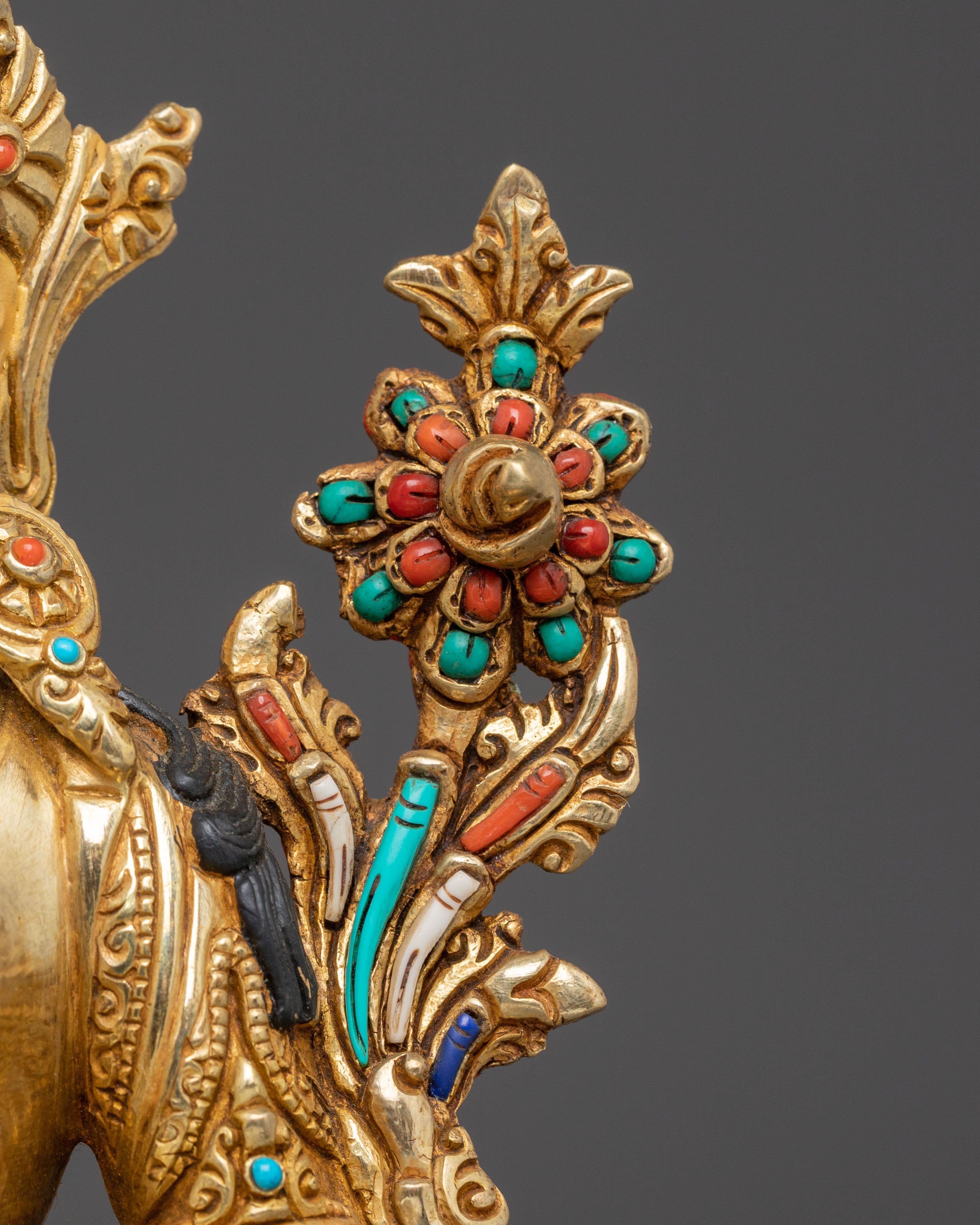 Divine Statue of White Tara – Handcrafted & Gilded