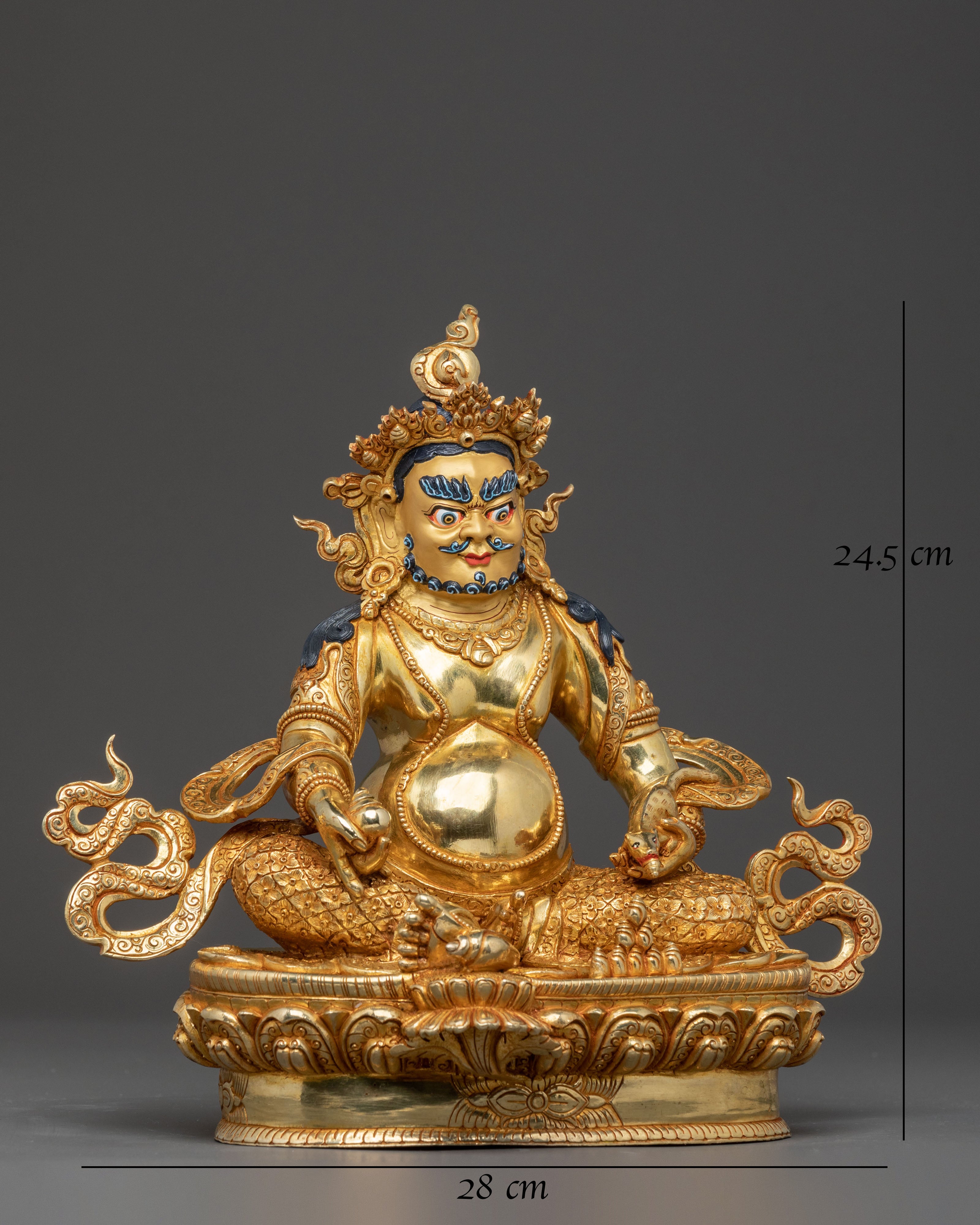 Golden Dzambhala Statue: Embodiment of Generosity