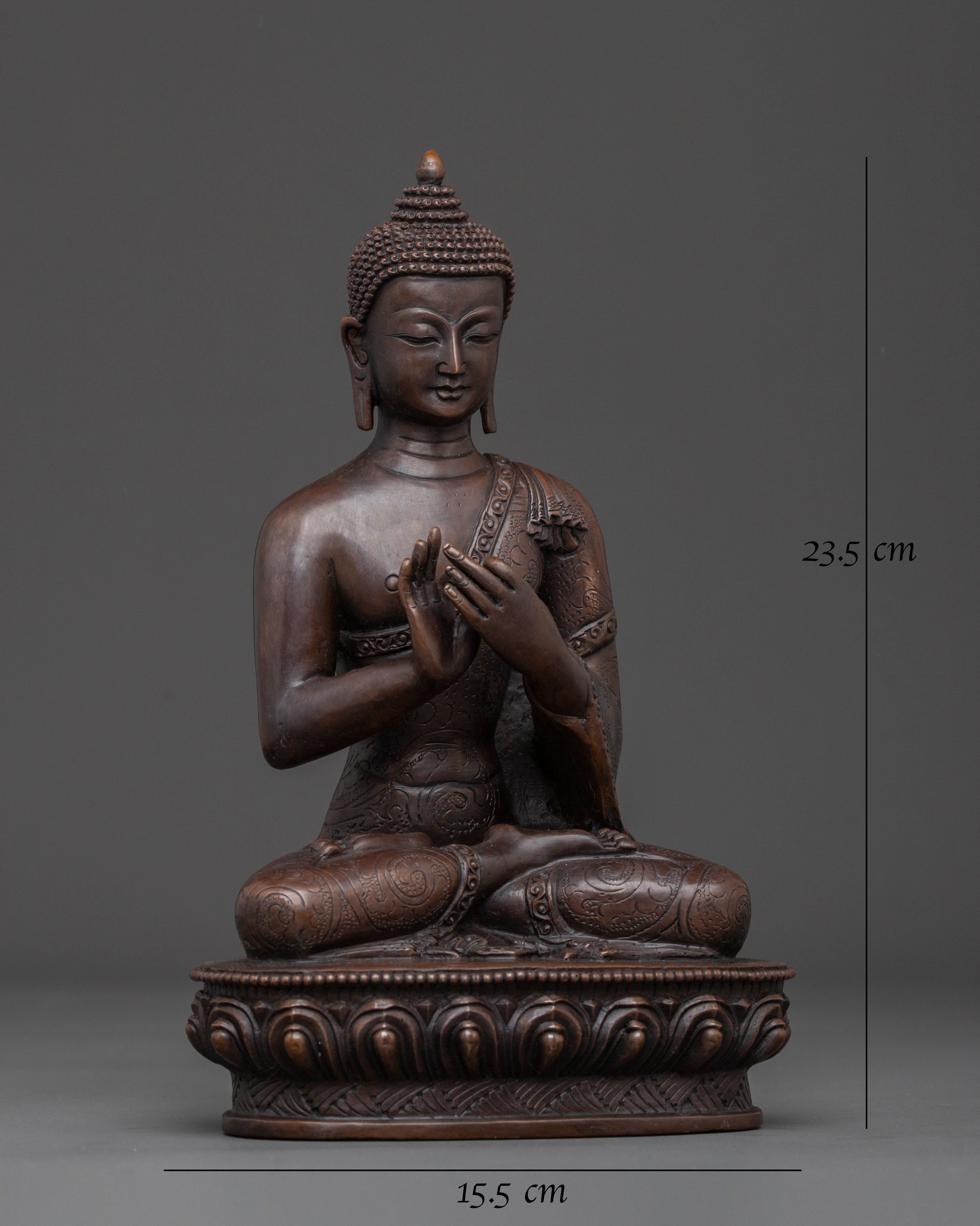 Vairocana Oxidized Copper Statue | Symbol of Wisdom and Purity