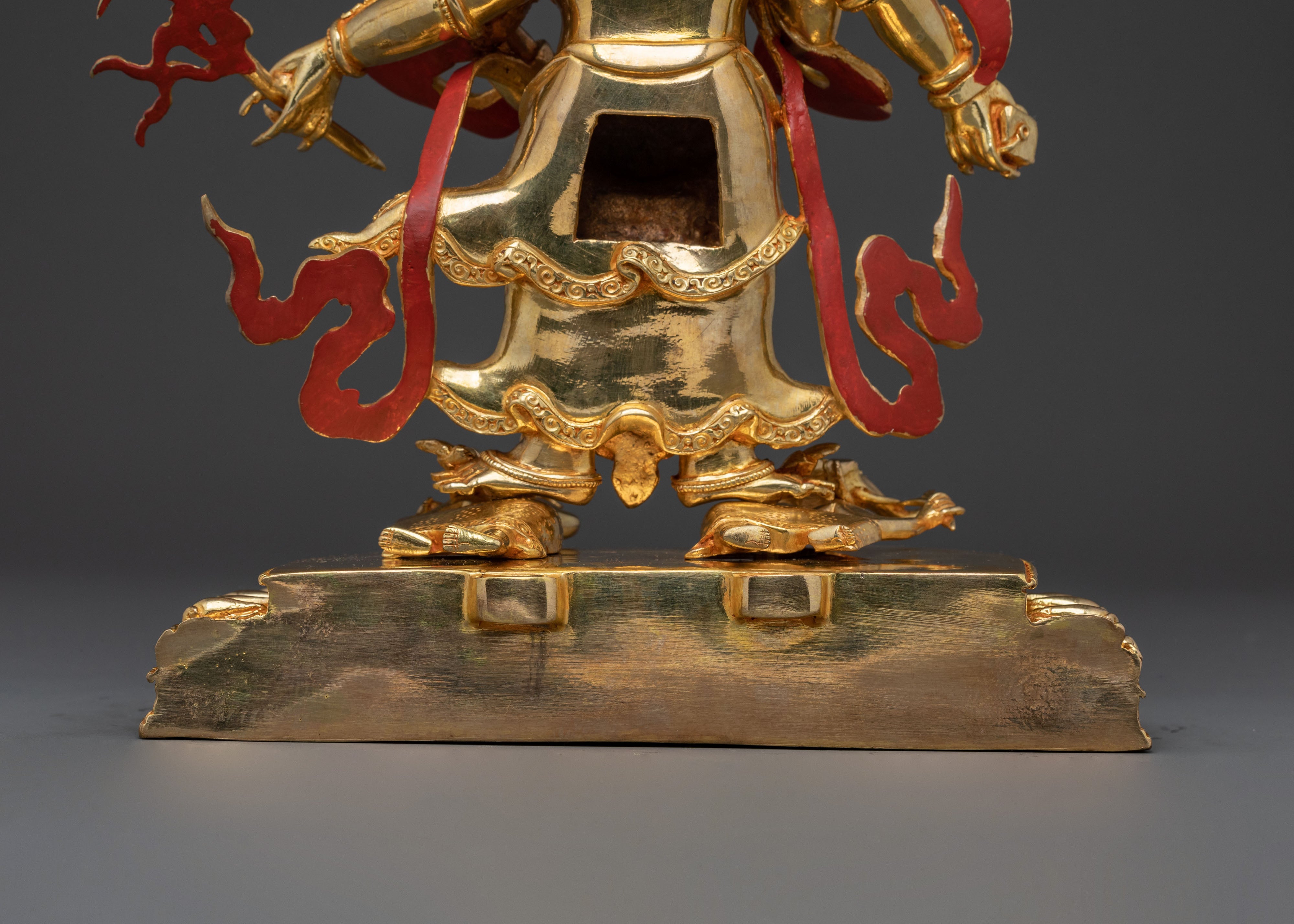 Handcrafted White Mahakala Statue | Divine Protector