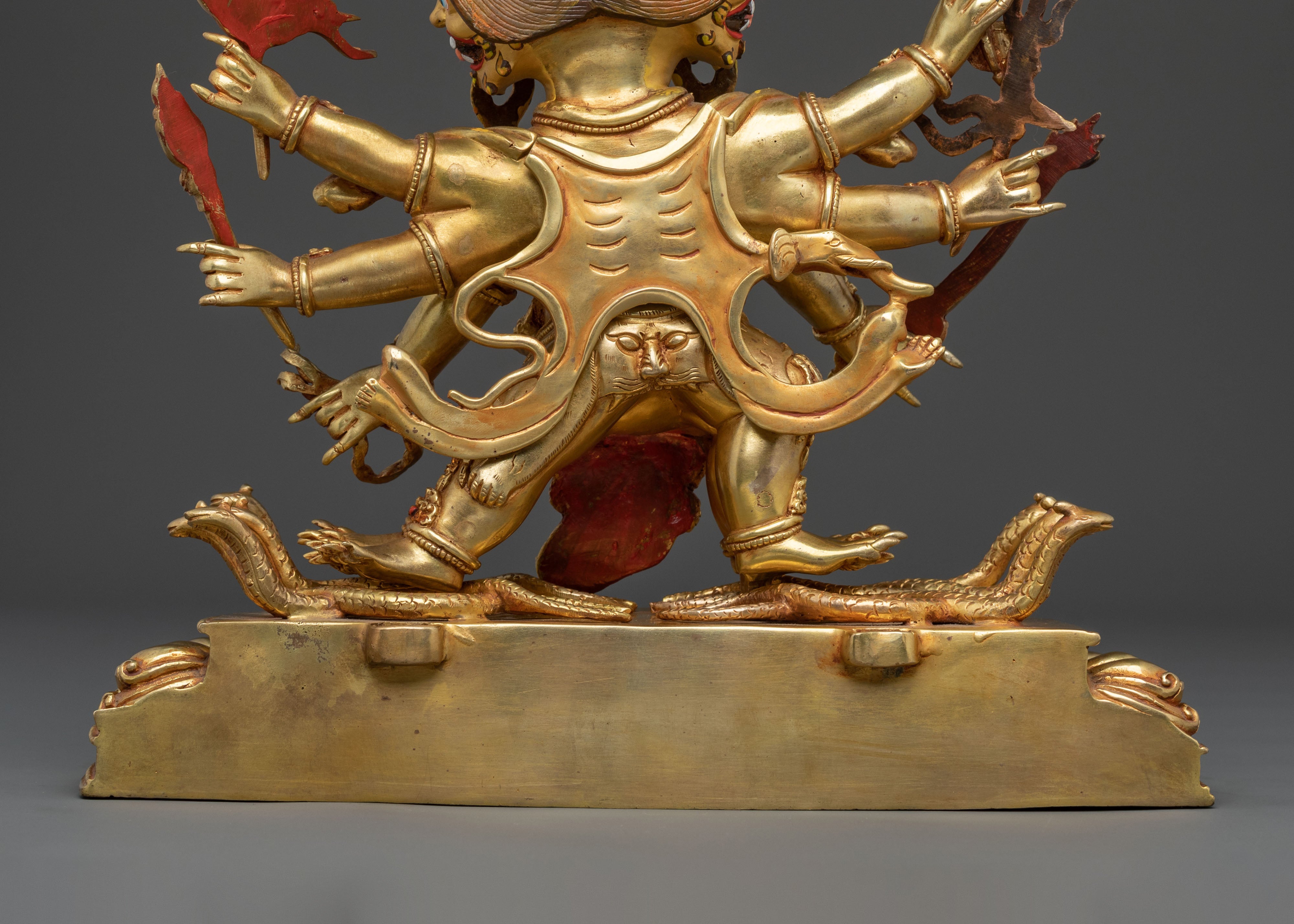 Hayagriva Sculpture: Fierce Protector in 24K Gold