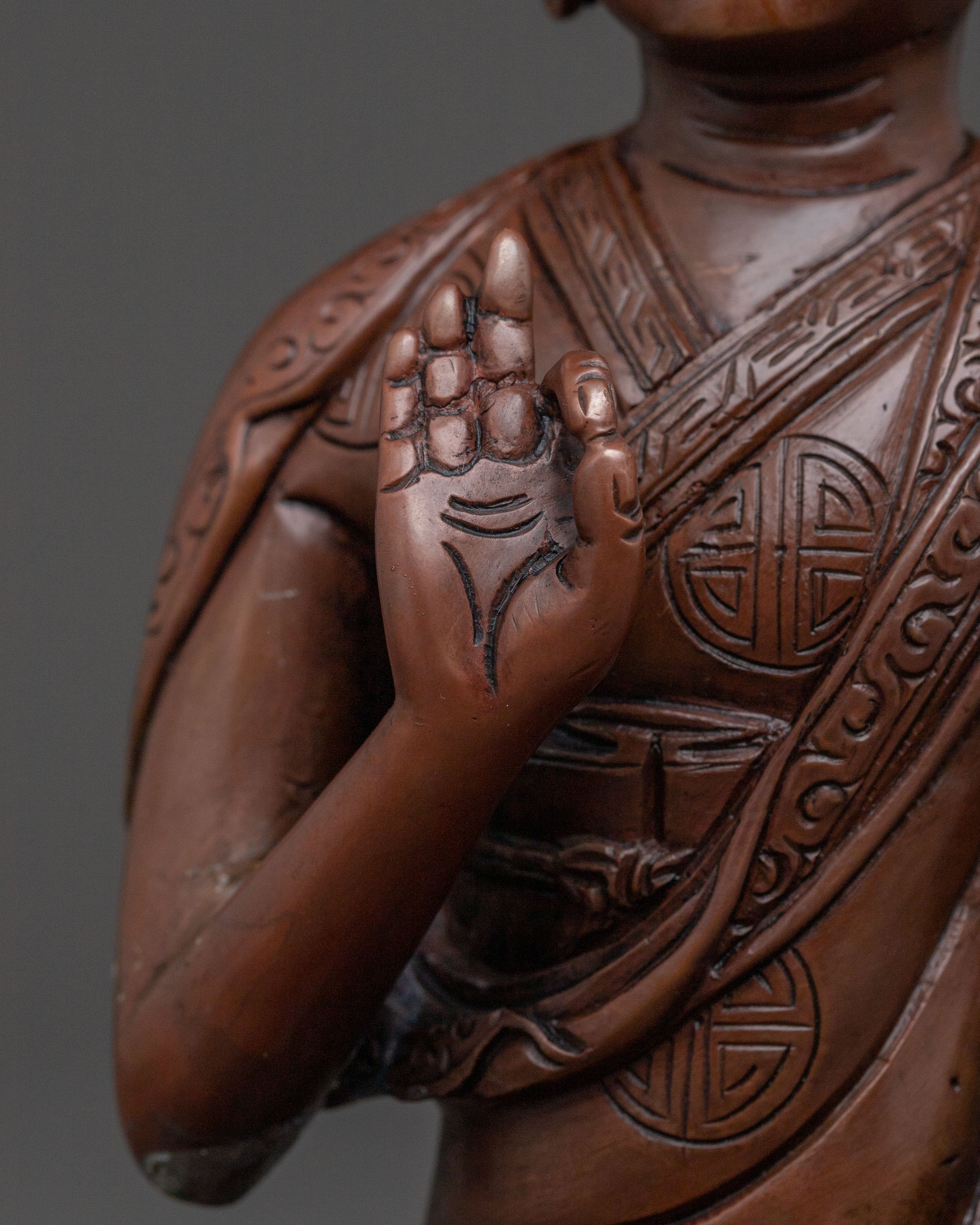 Tsongkhapa with Disciples Handcrafted Statue | Home Decor