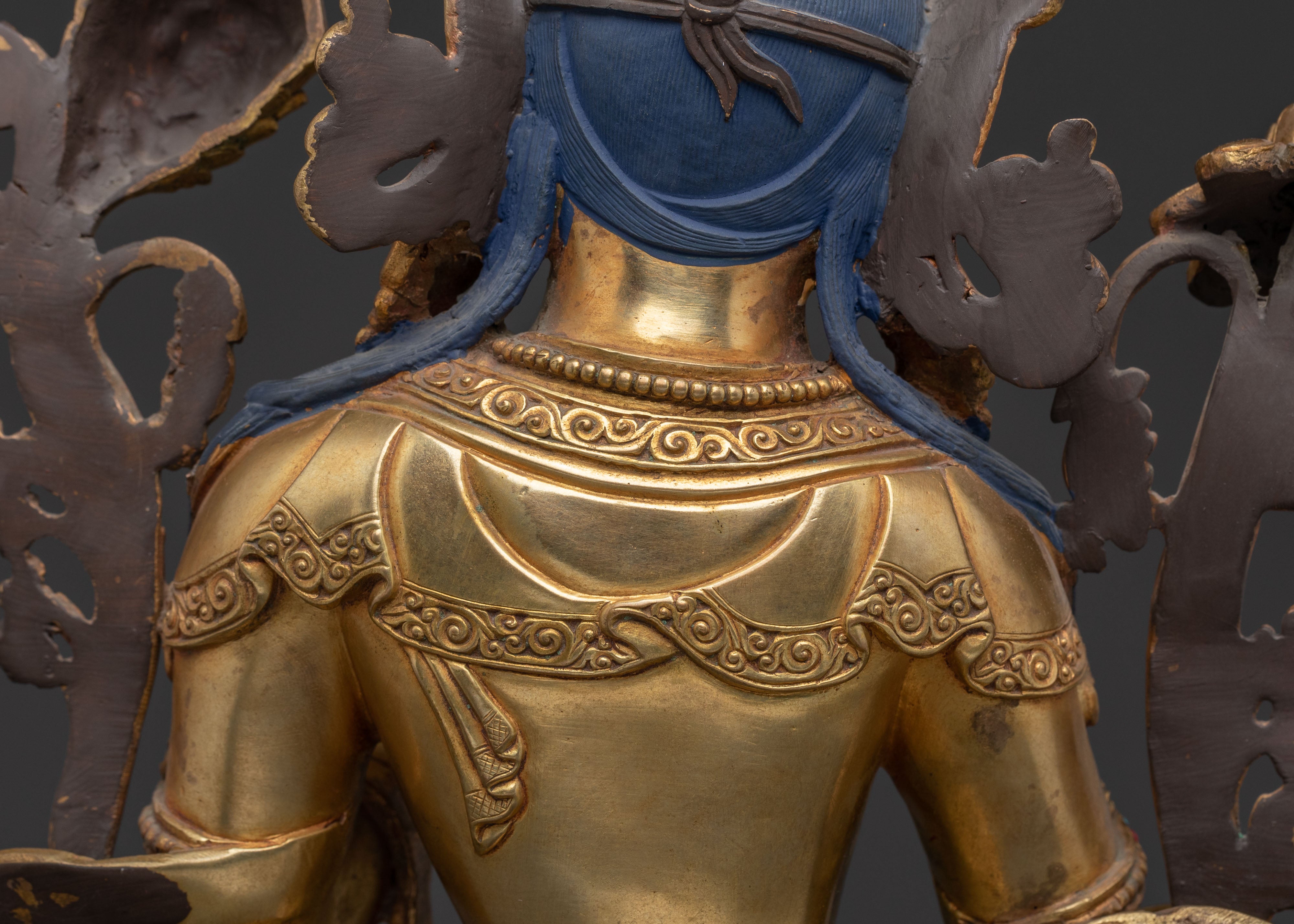 Handcrafted Goddess Green Tara Statue for Protection