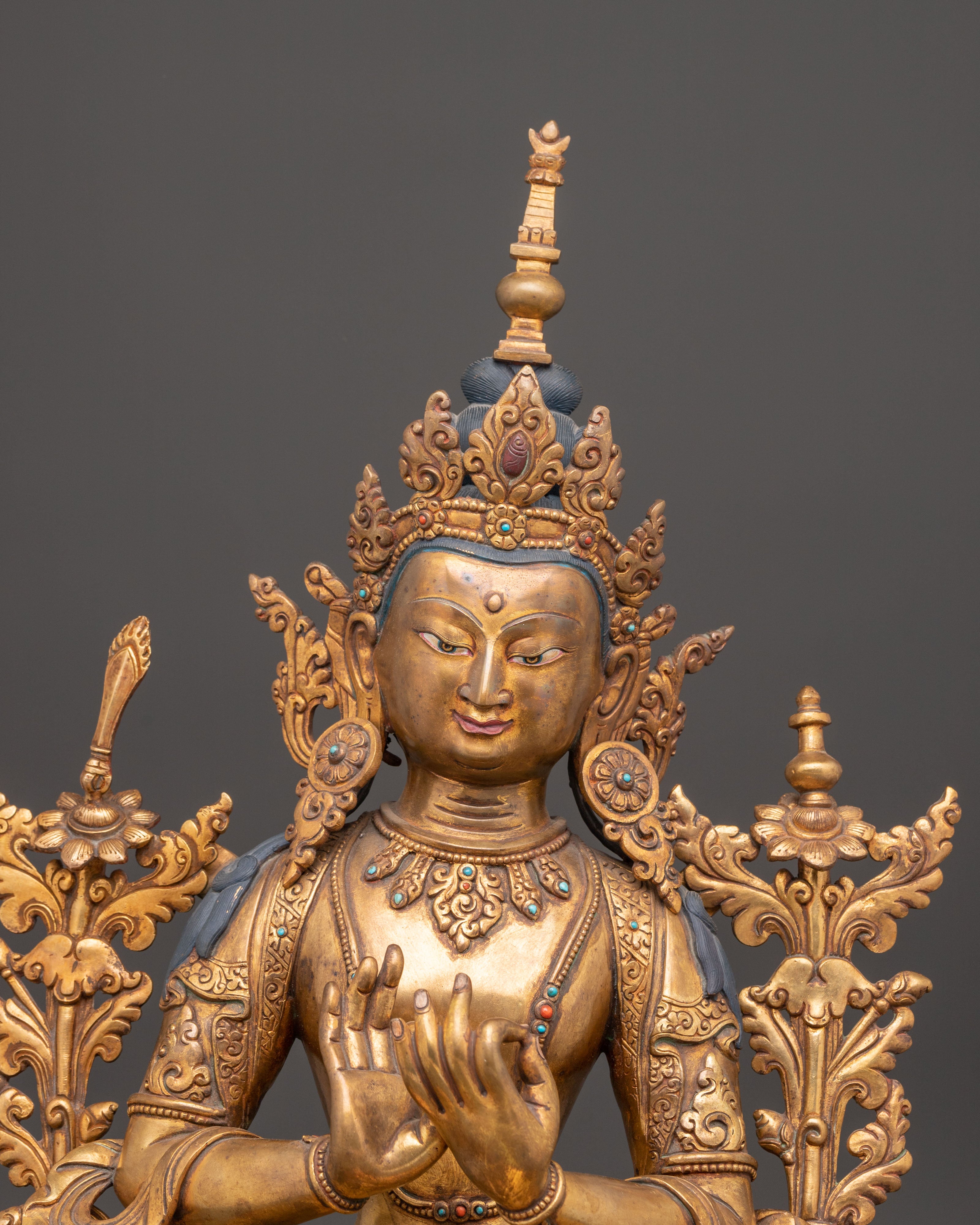 Statue of Maitreya Buddha of the Future | Traditional Himalayan Art