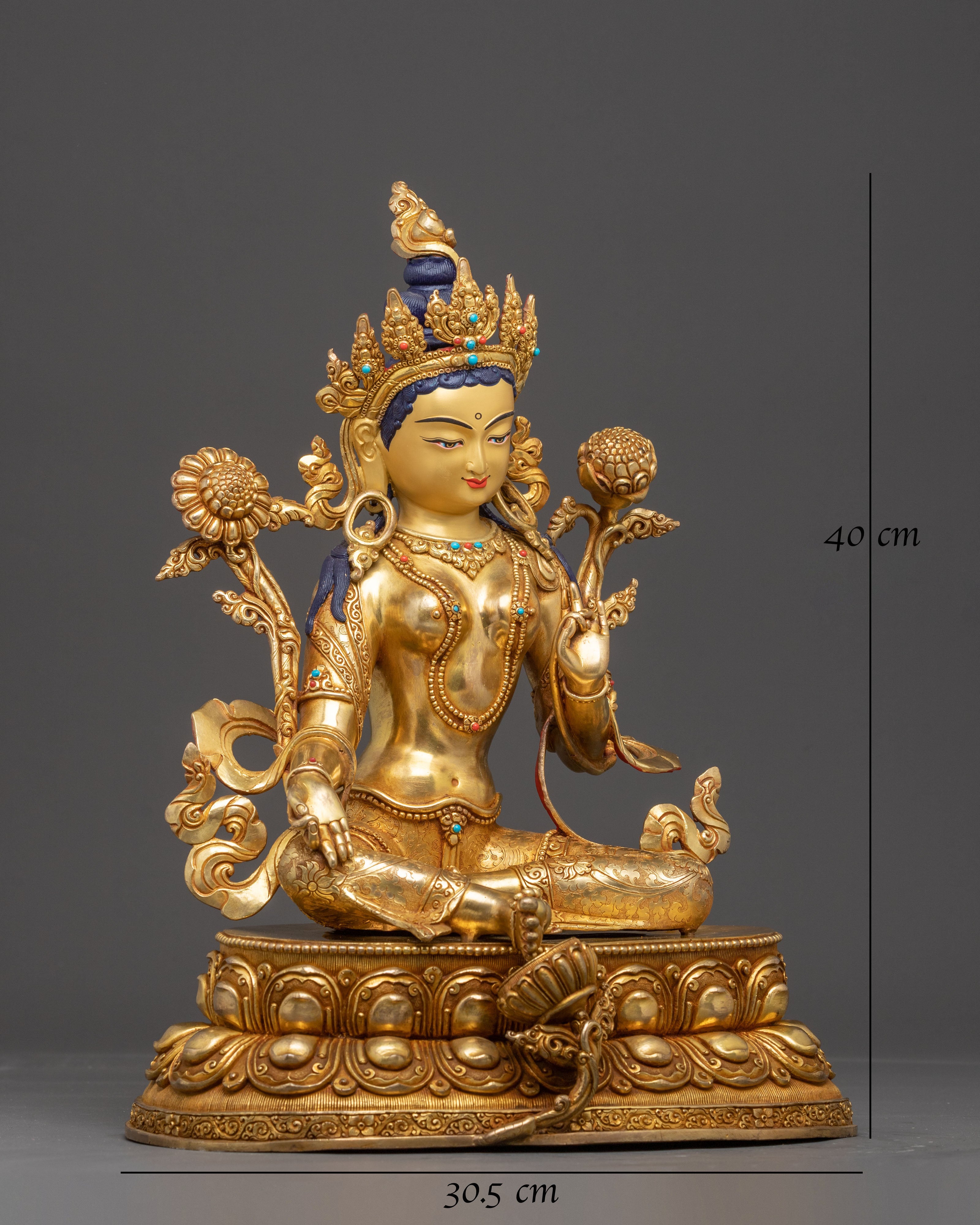 Statue of Mother Green Tara: Mother of Liberation