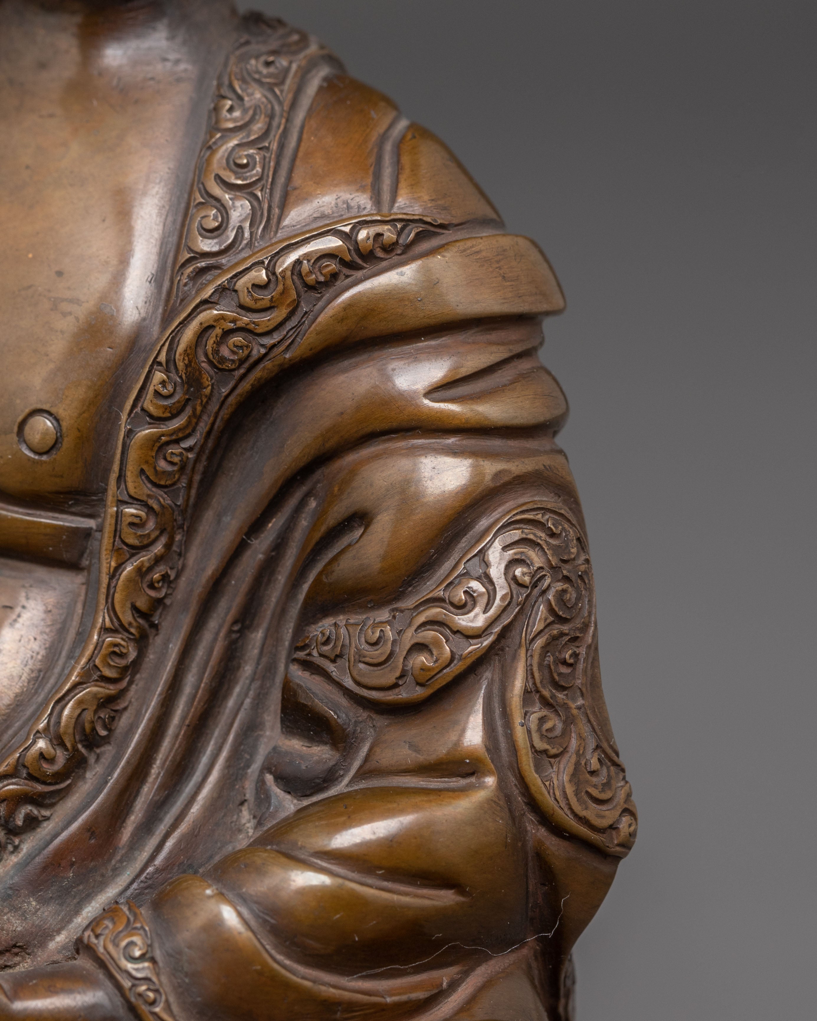 Handmade Milarepa Oxidized Statue | Tibetan Yogi and Poet