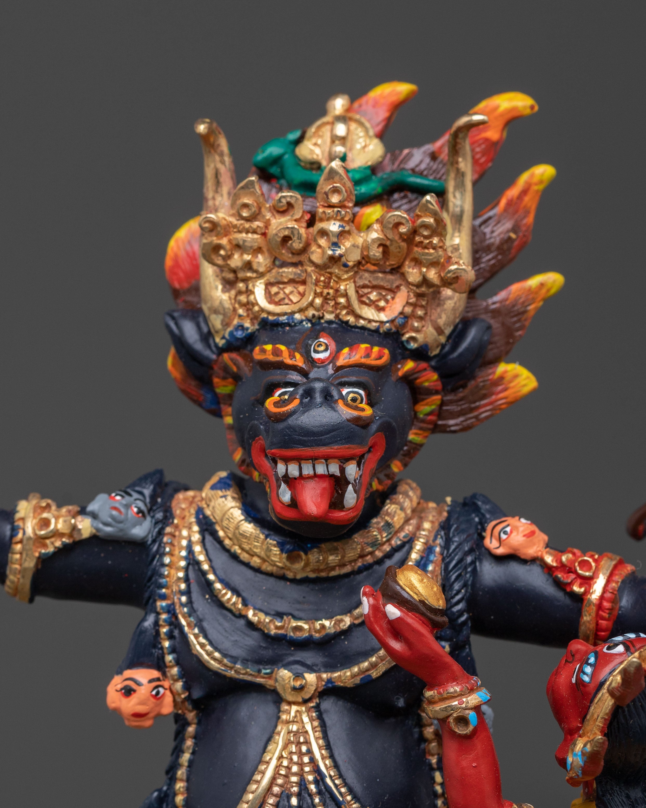 Yama Dharmaraja Wrathful Deity Statue for Altar & Meditation
