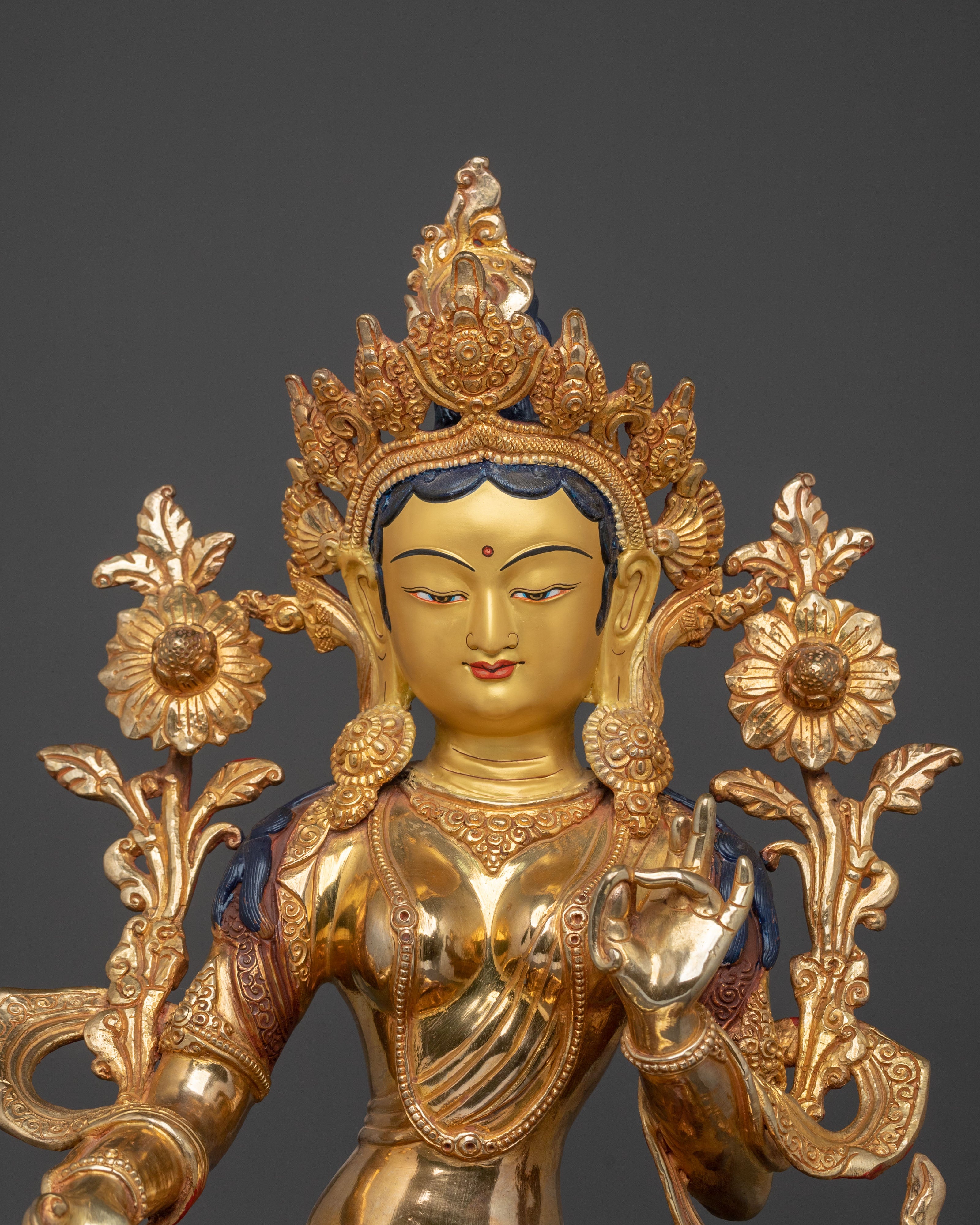 Green Tara Sacred Shrine Figure | Goddess of Compassion and Swift Protection
