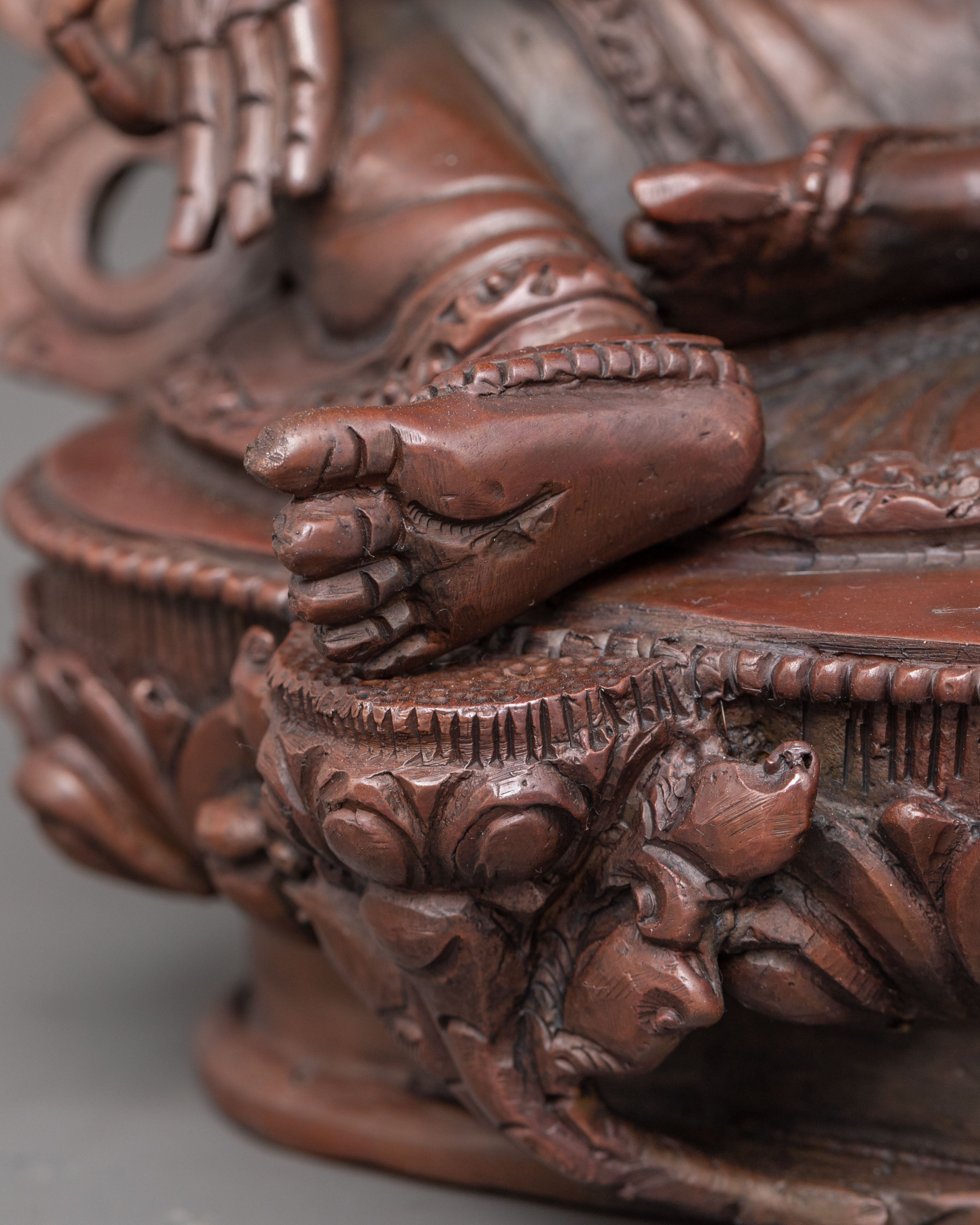 Handmade Green Tara Oxidized Statue | Tibetan Buddhist Deity