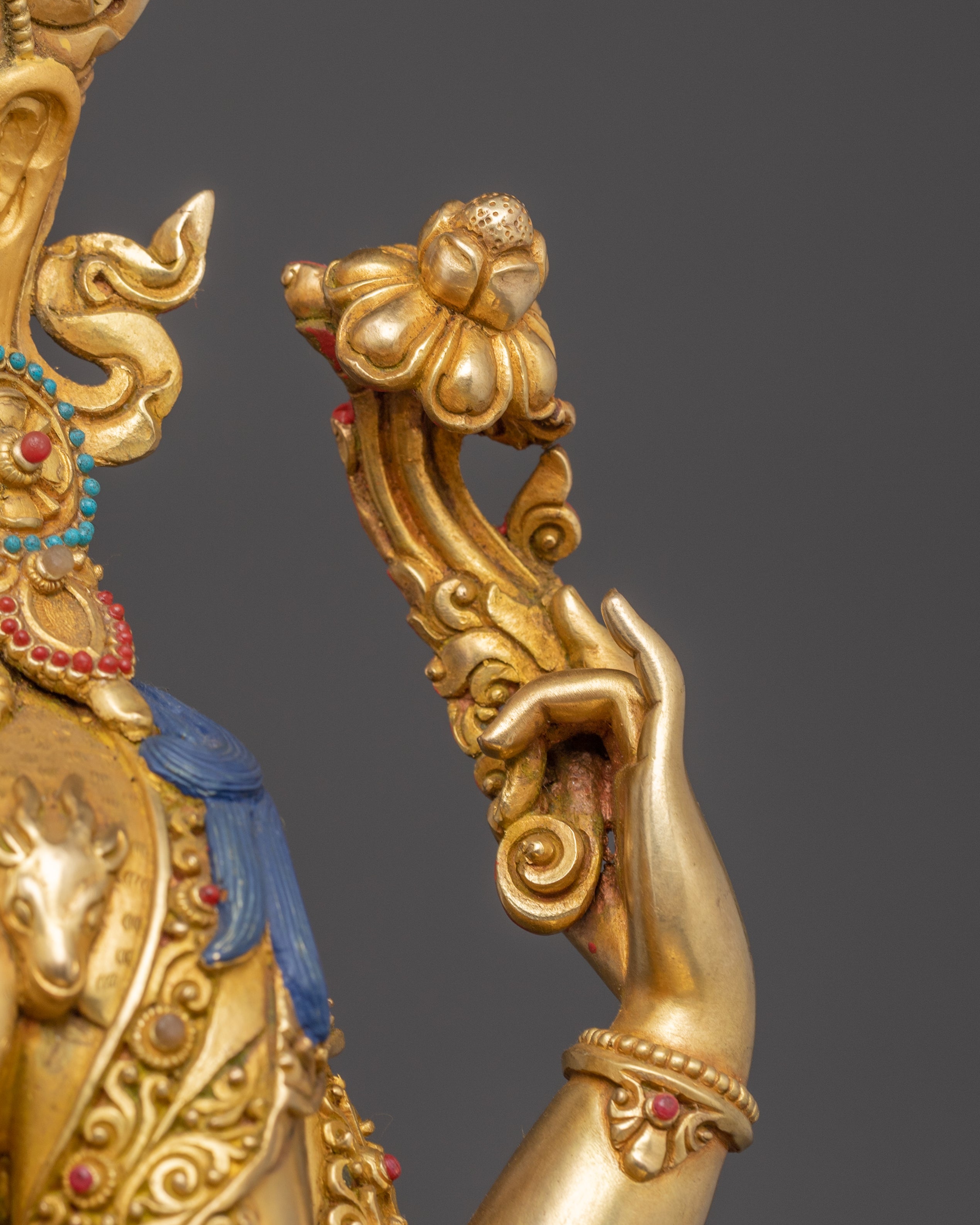 Himalayan Handcrafted Sculpture of Bodhisattva Chenrezig