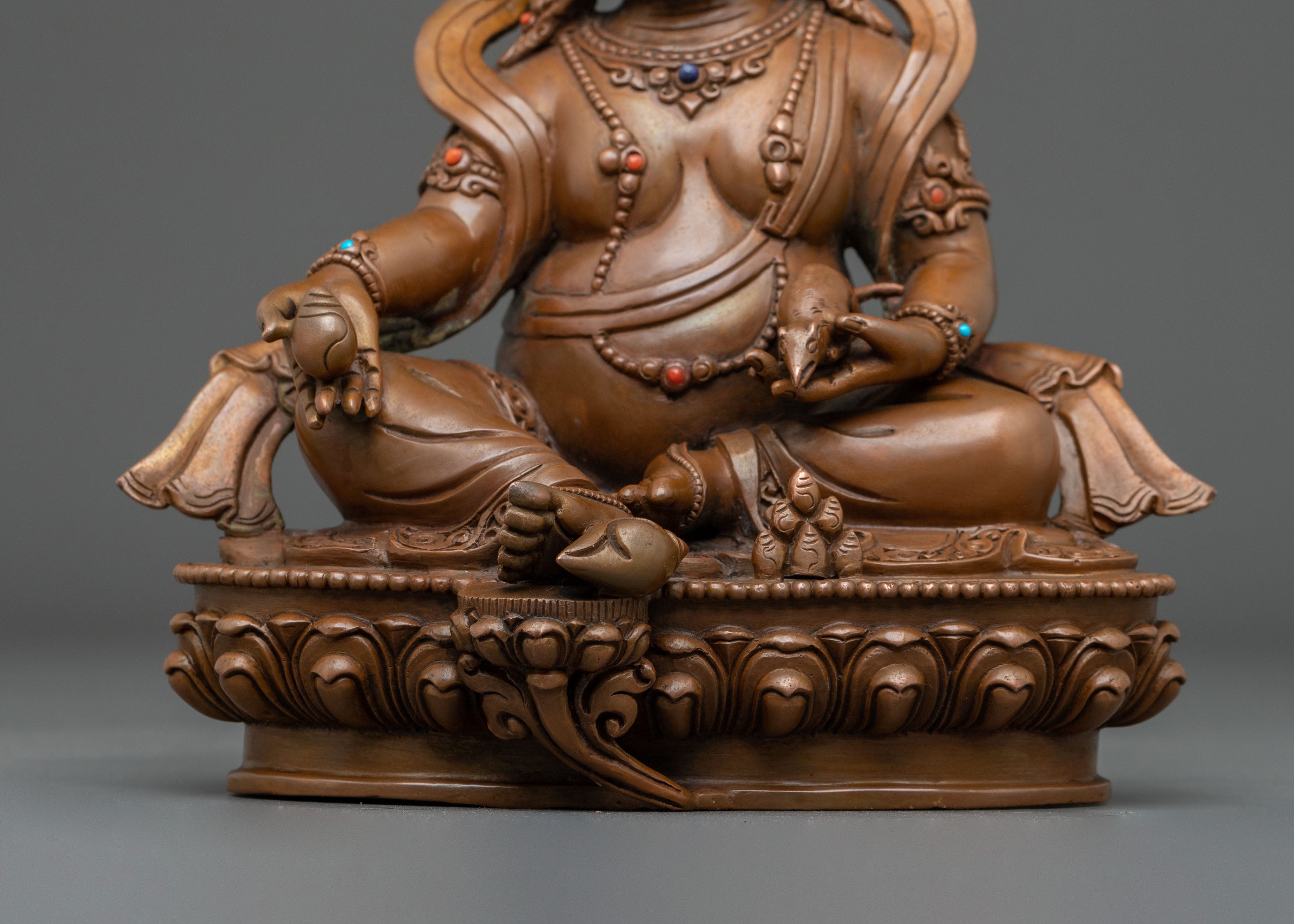 Dzambhala Handmade Sculpture: Deity of Wealth and Prosperity
