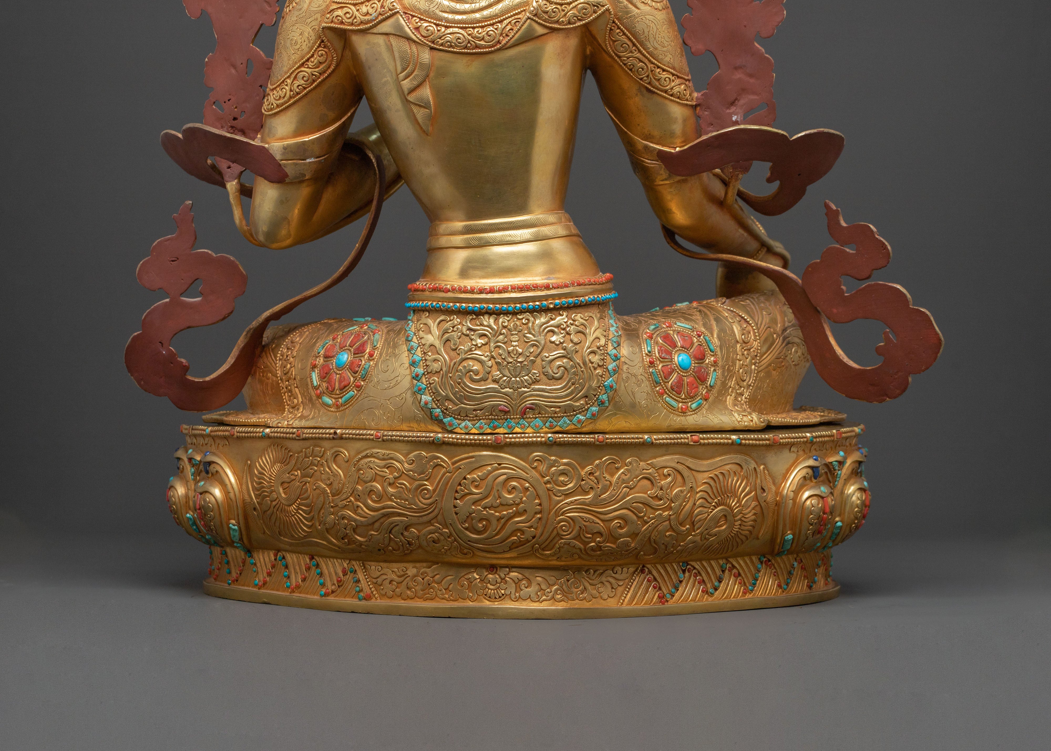 Handcrafted Green Tara Sacred Sculpture | Goddess of Compassion