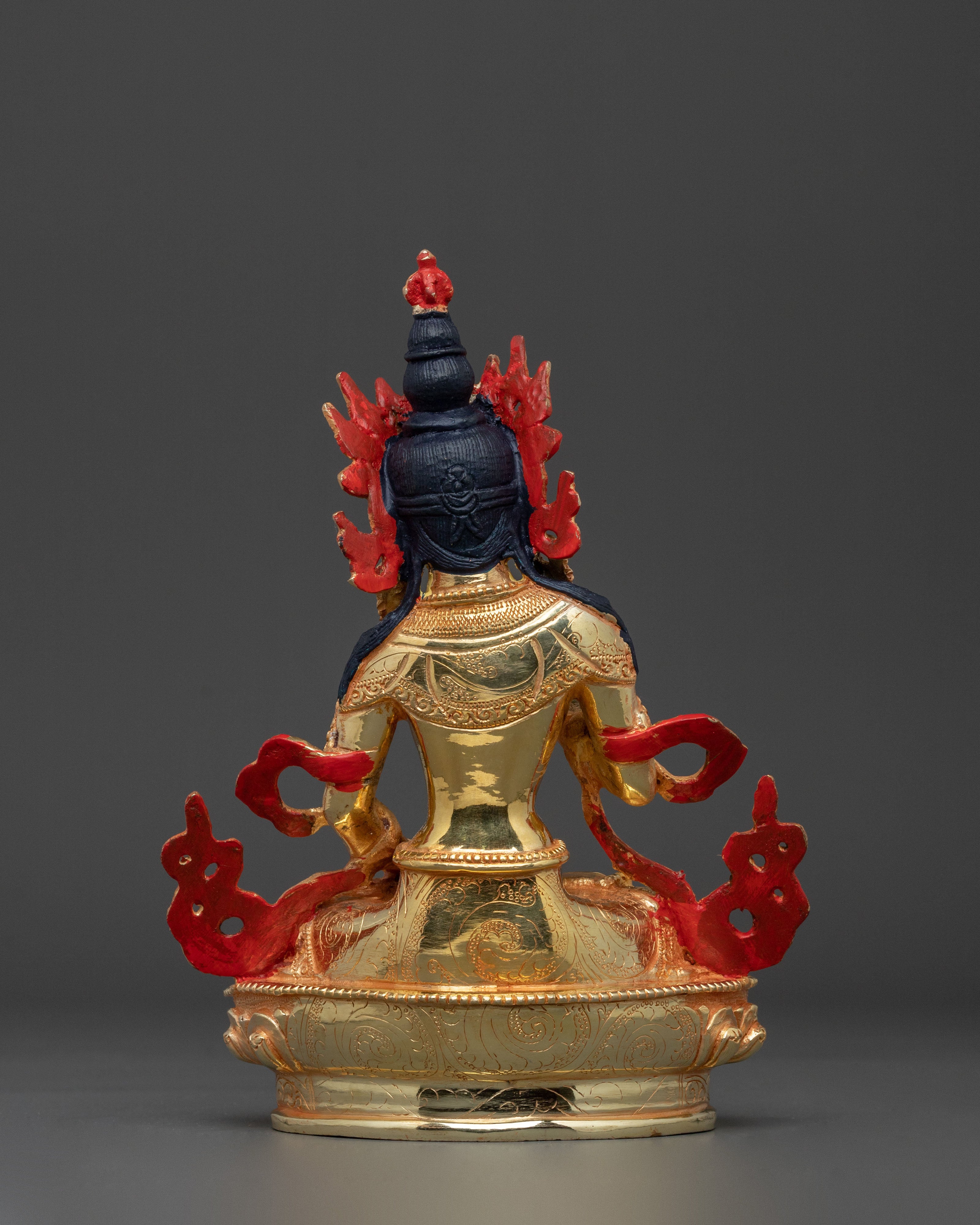 Hand Carved Vajrasattva Copper Statue | Buddhist Decor