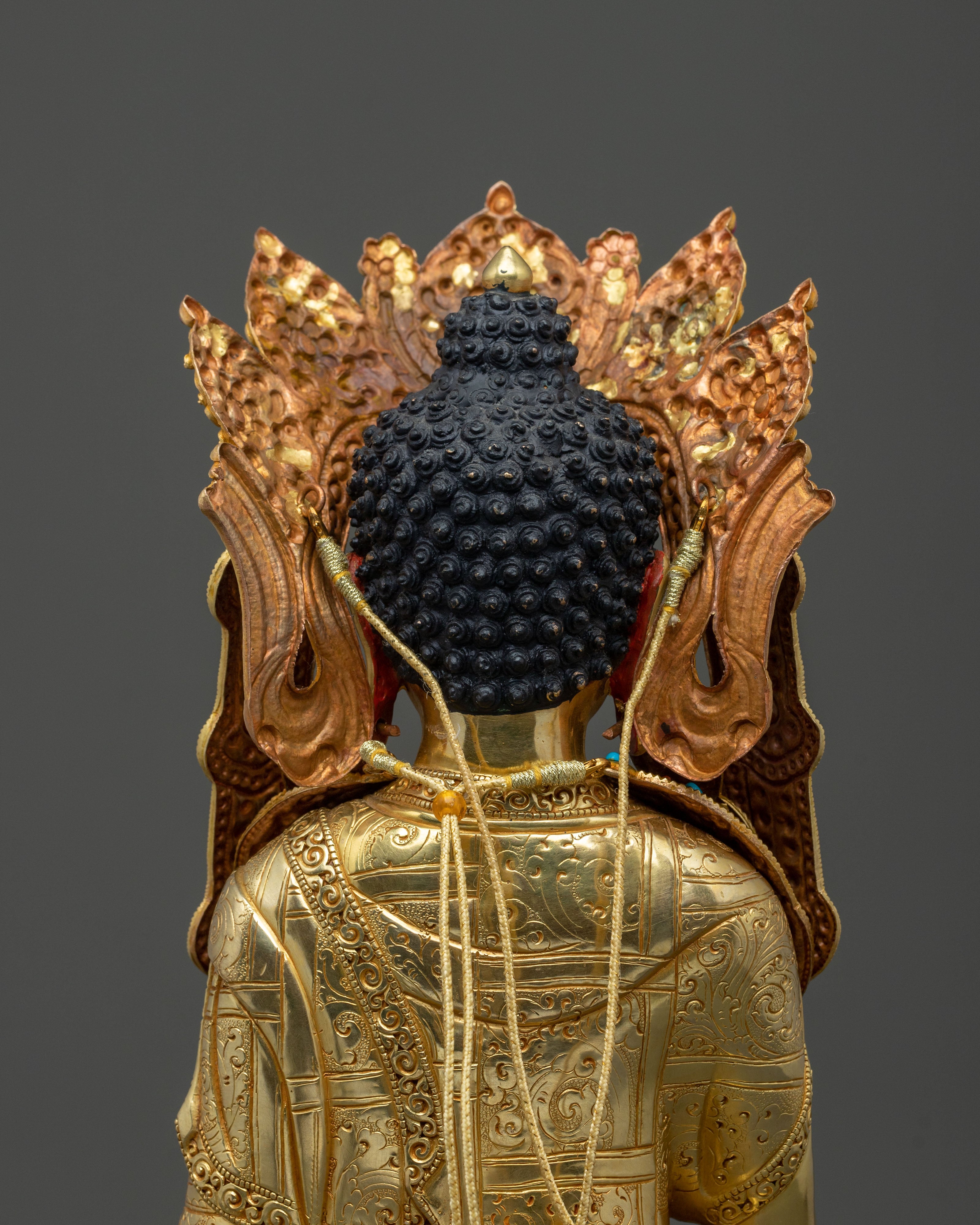 Handcrafted Crown Shakyamuni Buddha Spiritual Sculpture