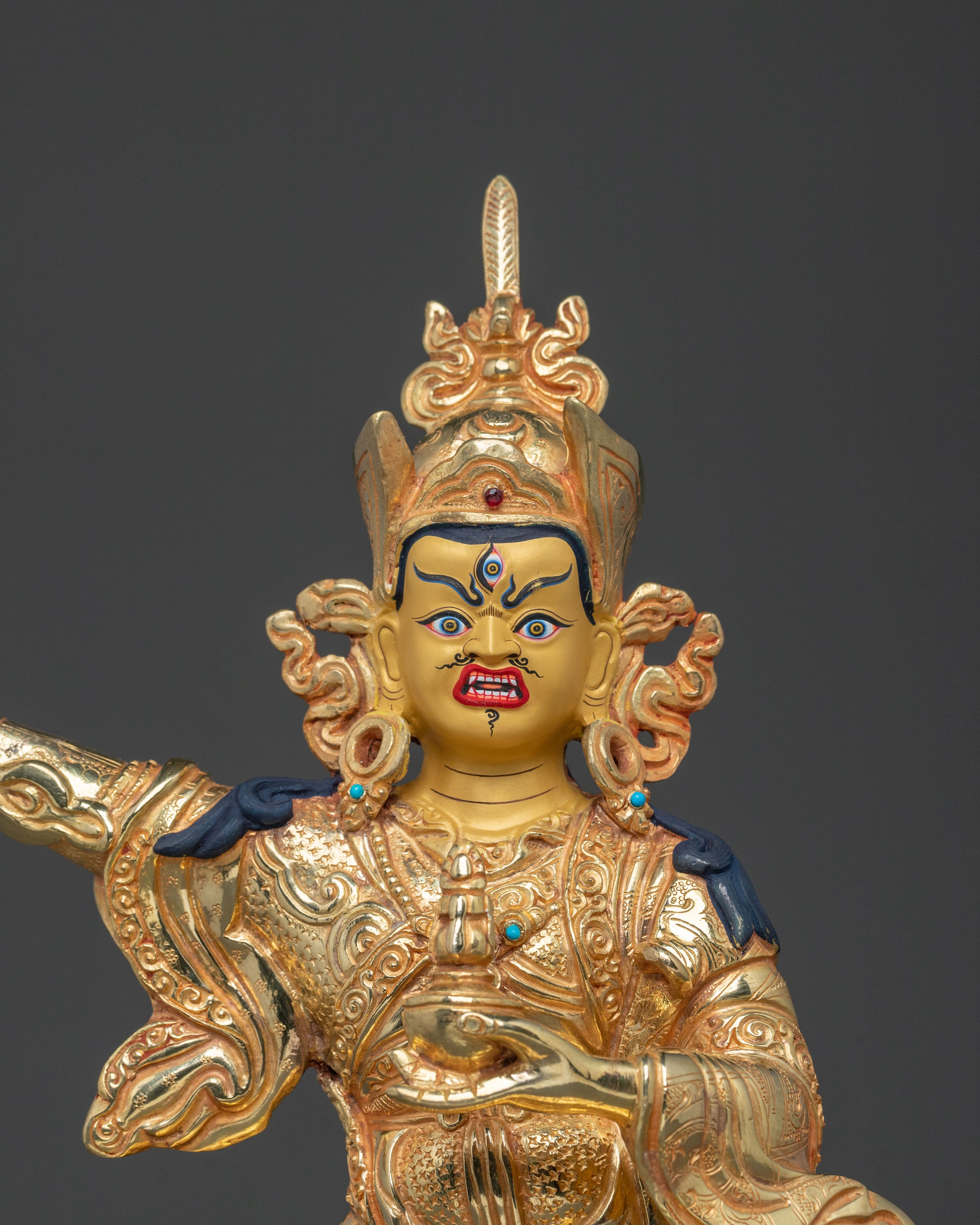 Standing Guru Rinpoche Divine Sculpture | Home Decor