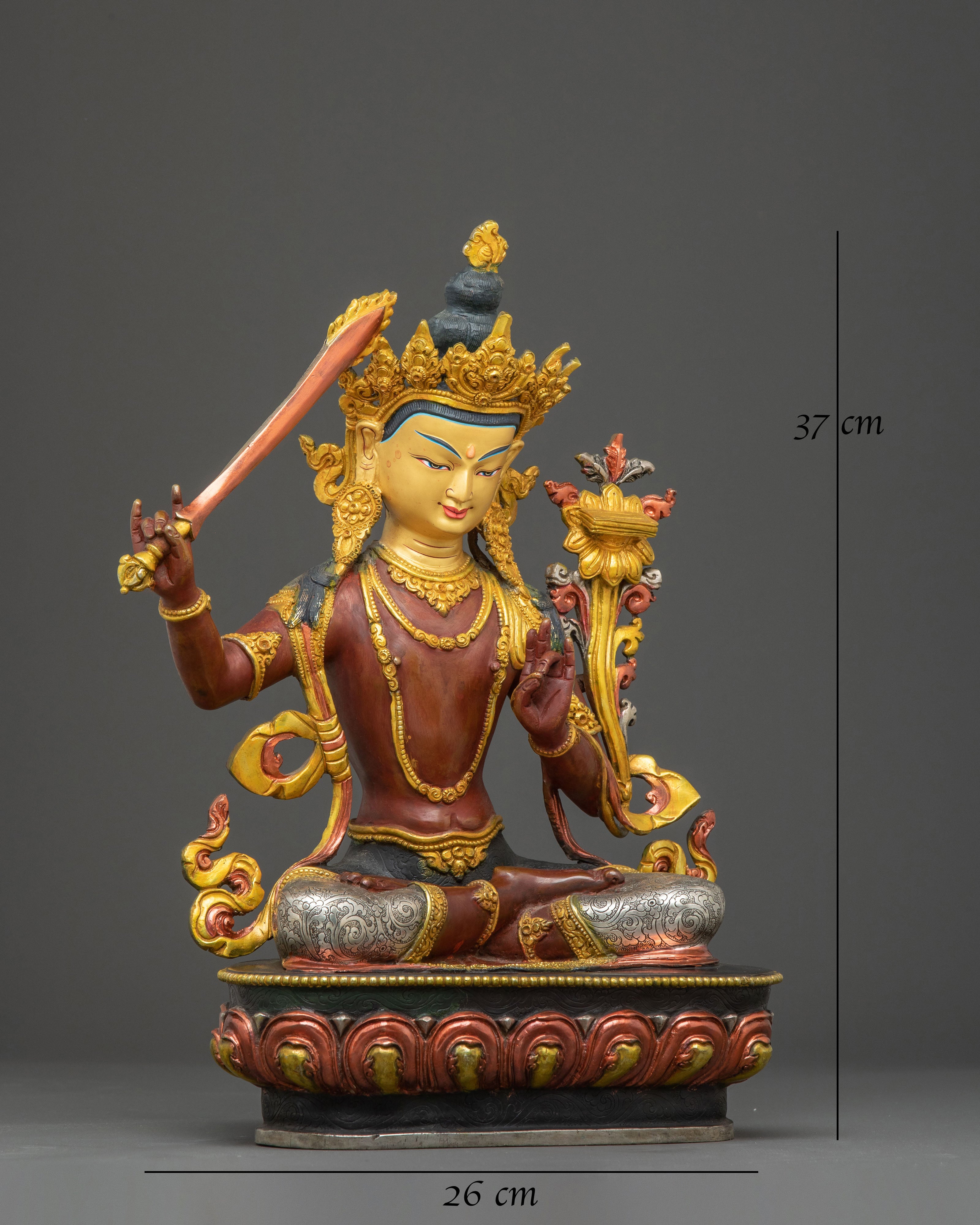 Manjushri Traditional Statue | Meditation Decor
