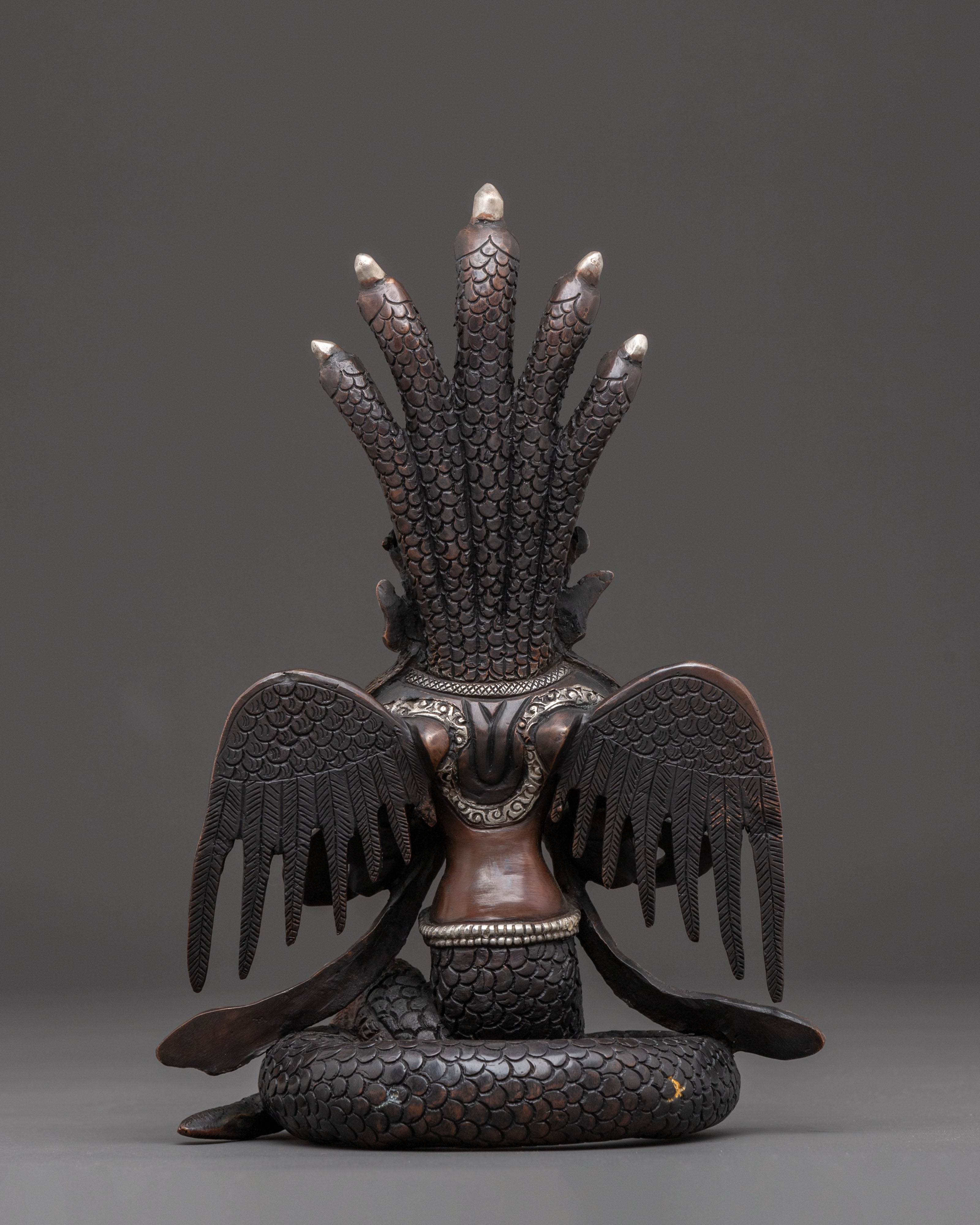 Handmade Sacred Naga Kanya Sculpture | Traditional Himalayan Art