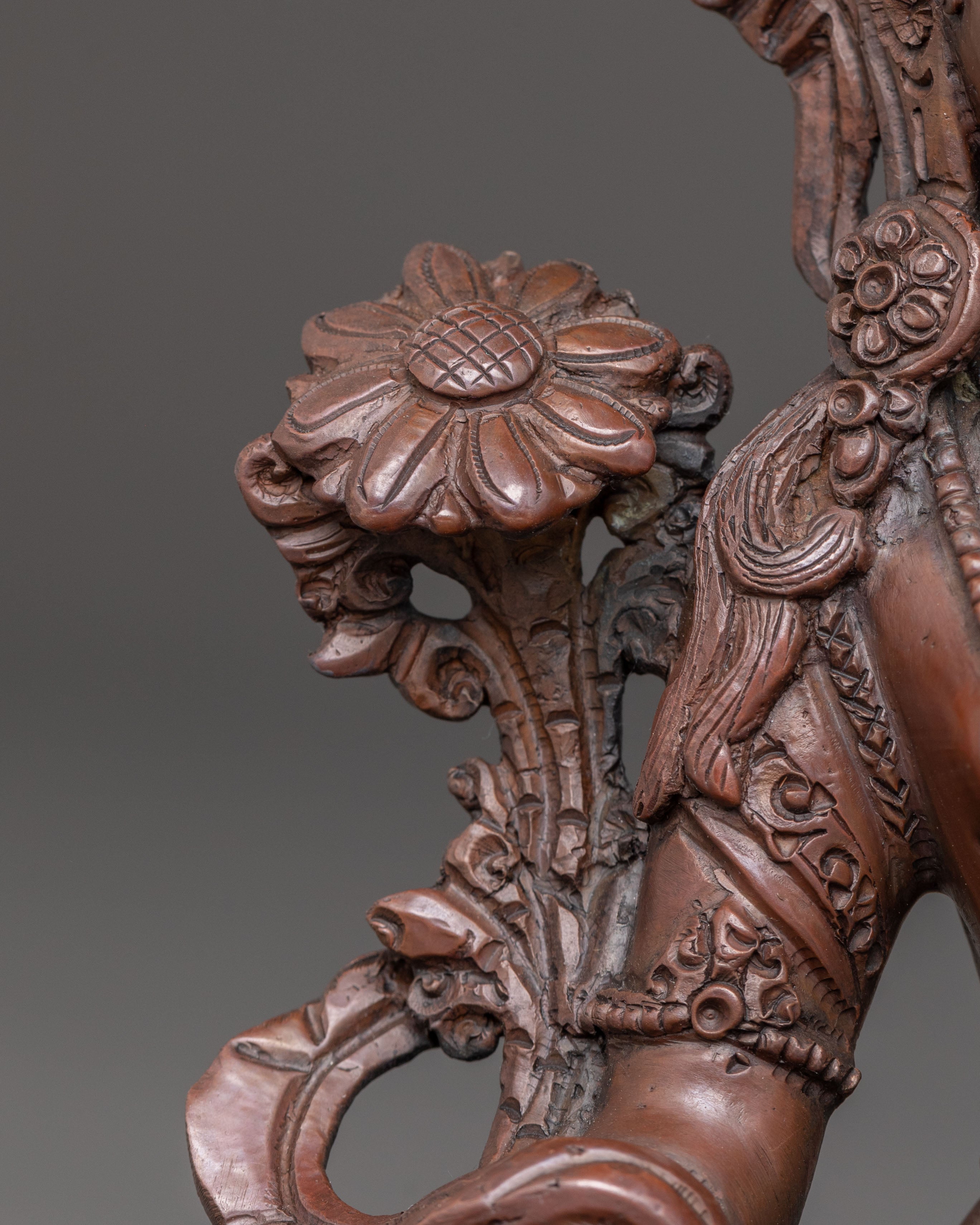 Handmade Green Tara Oxidized Statue | Tibetan Buddhist Deity