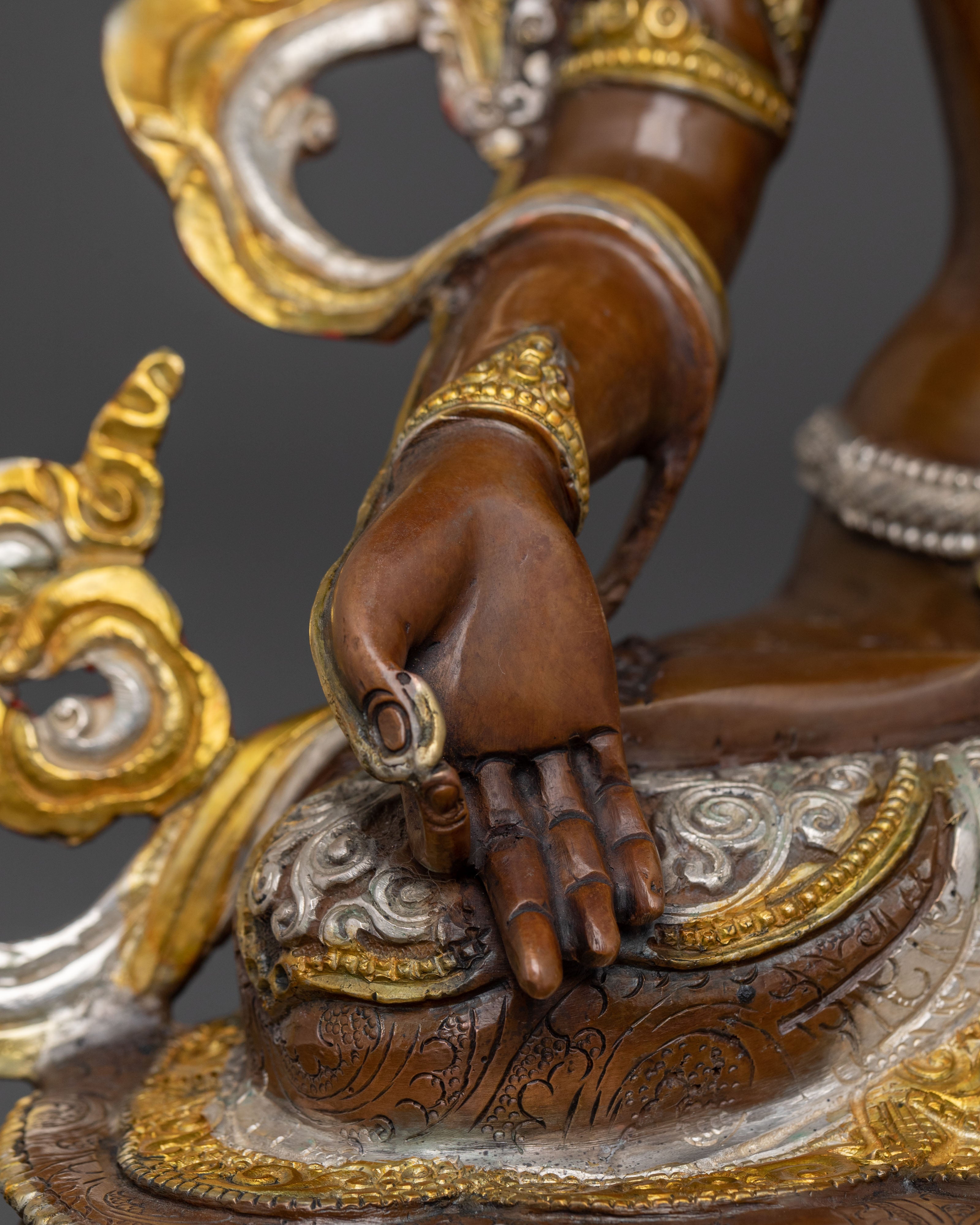 Exquisite Hand Carved White Tara Statue | Goddess of Long Life and Wisdom