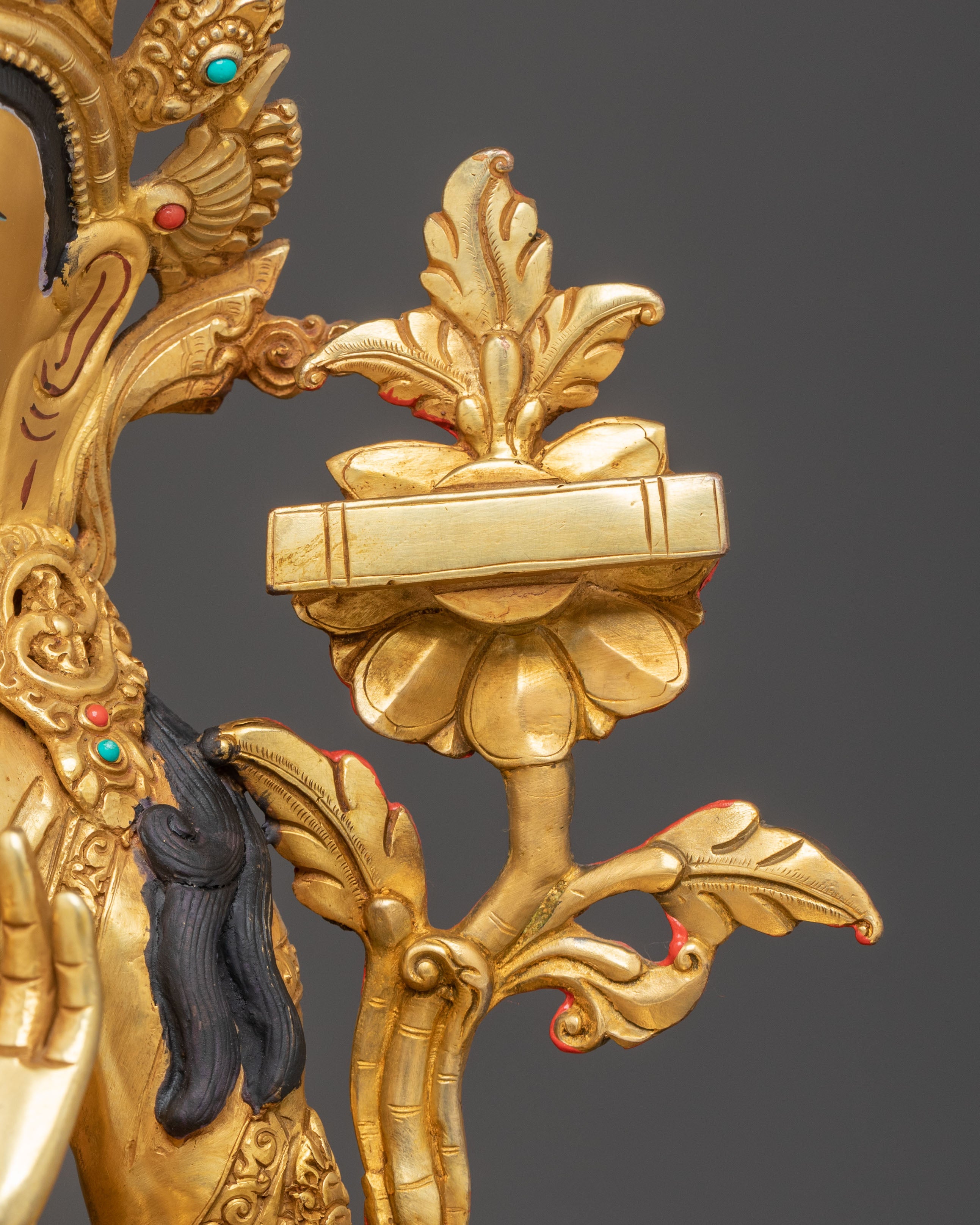 Handmade Copper Statue of Bodhisattva Manjushri | Embodiment of Wisdom