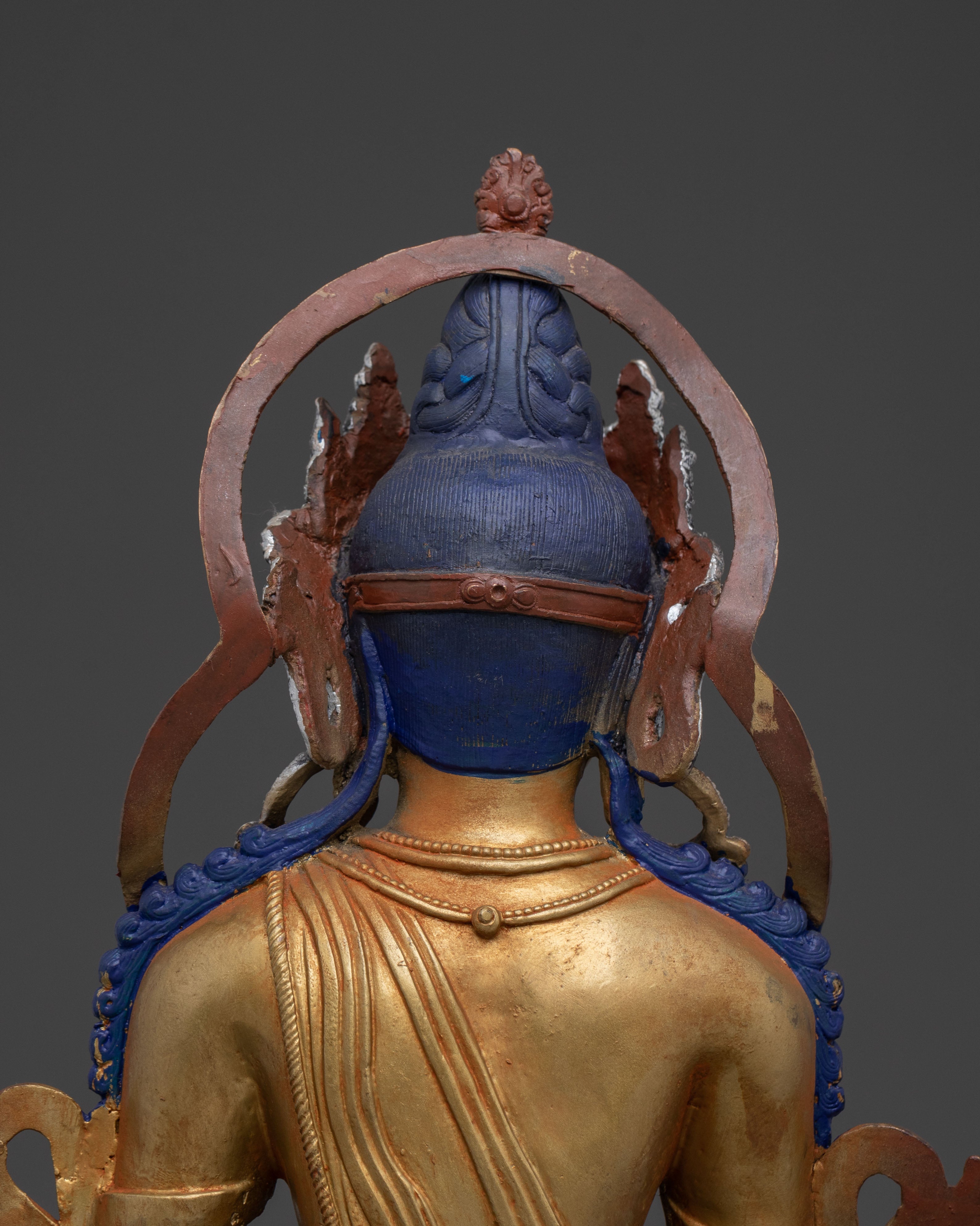 Crown Shakyamuni Statue | Sacred Altar Decor