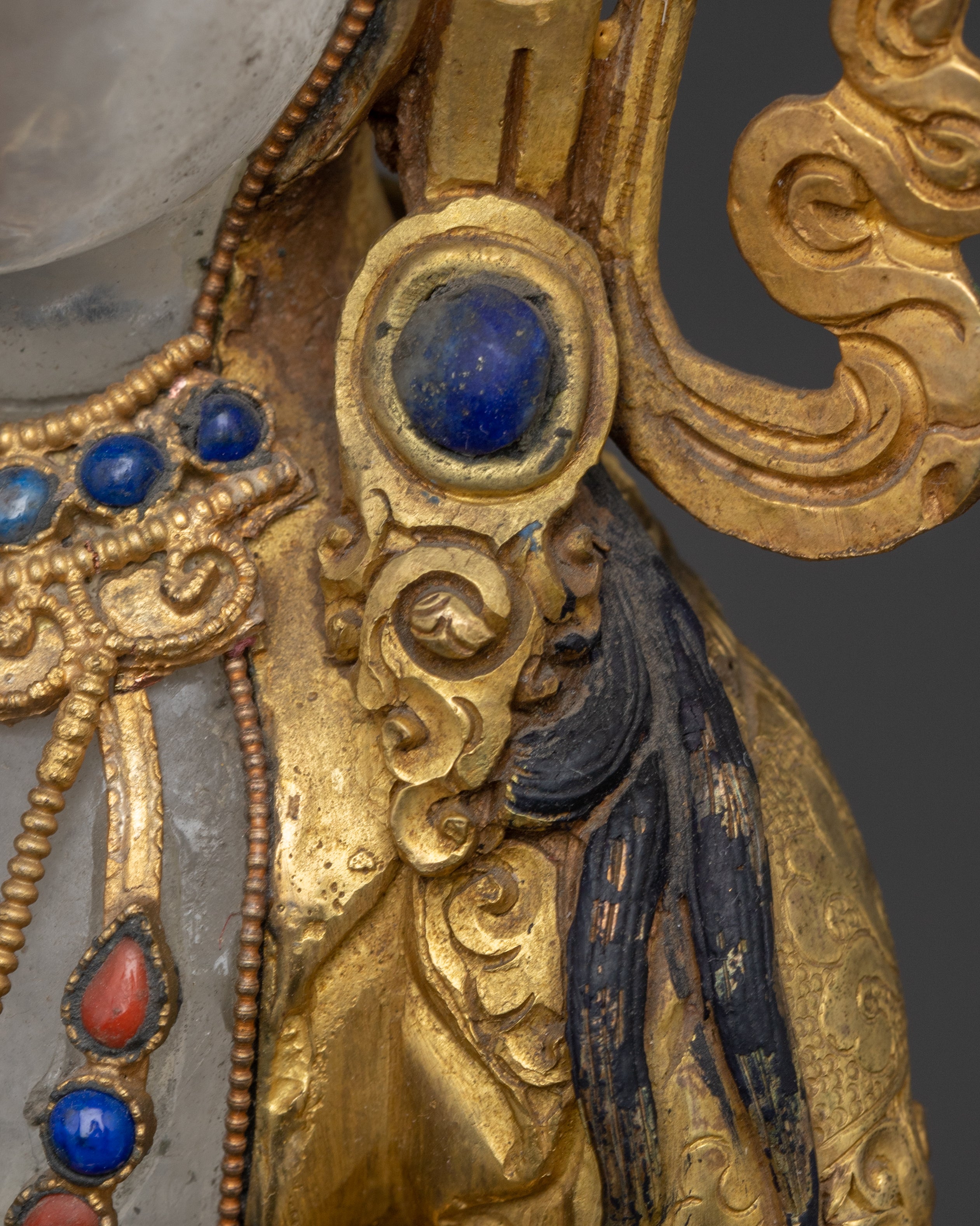 Handmade 24K Gold Glided Statue of Vajrasattva | Purification Deity