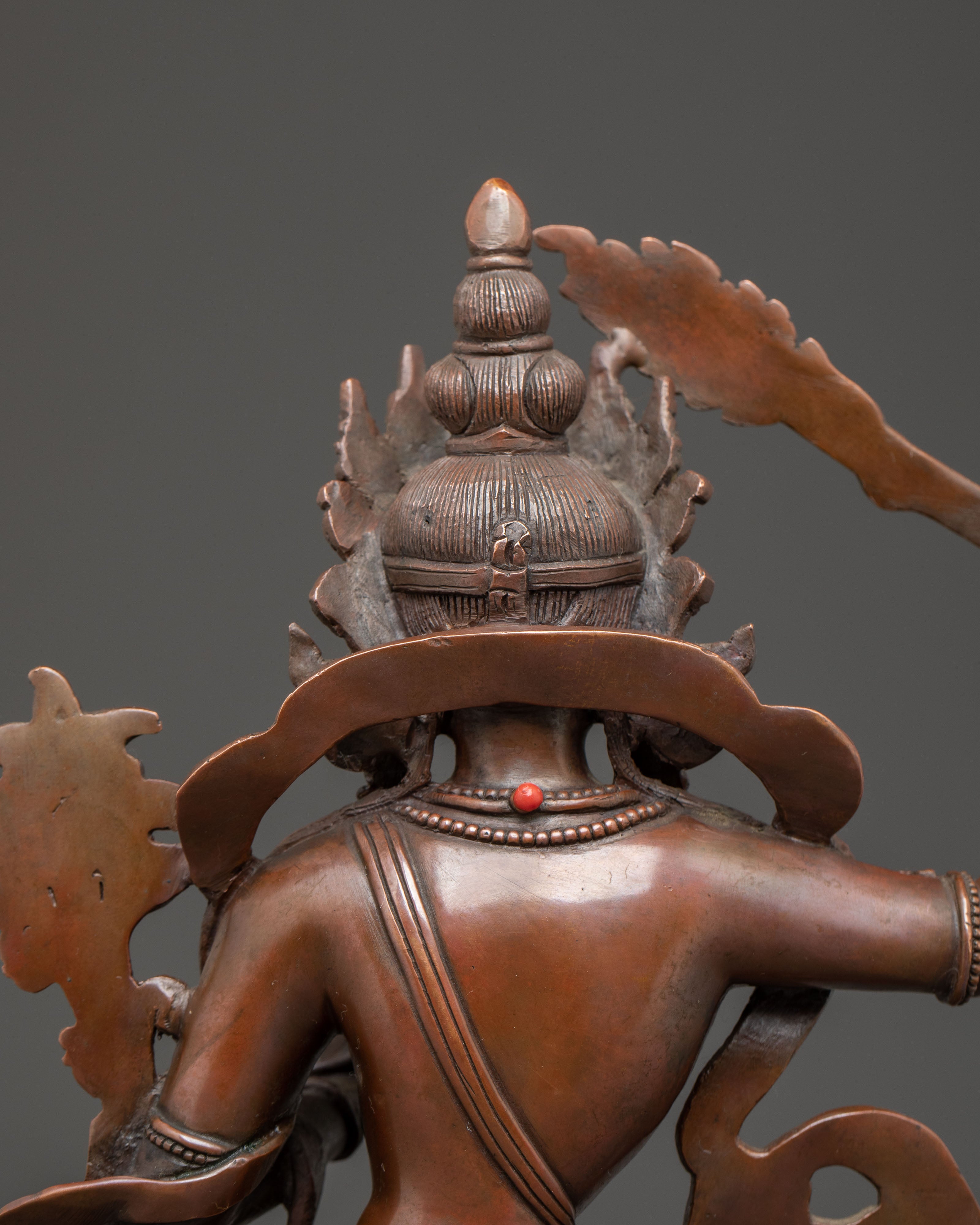 Handmade Copper Figurine of Manjushri | Meditation & Wisdom Decor