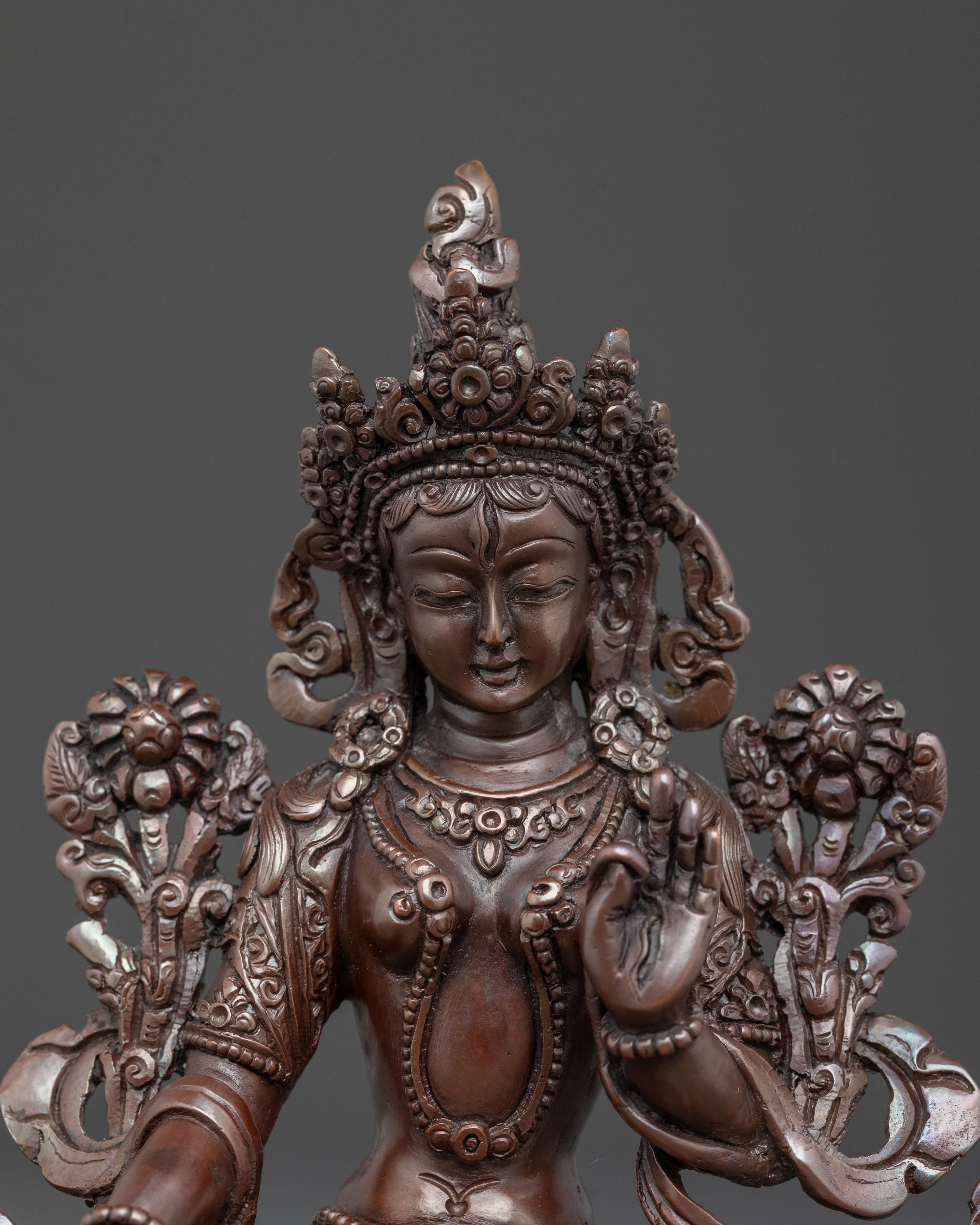 white tara buddhist sacred statue | Goddess of Longevity & Healing